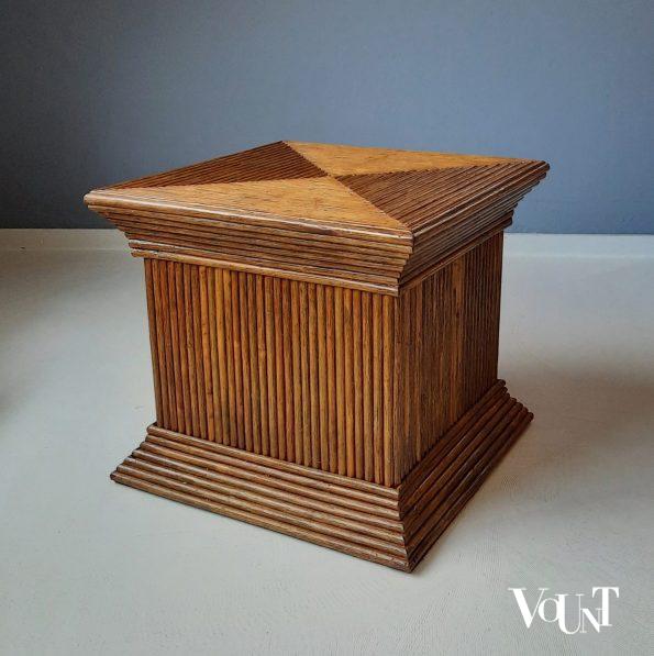 Pencil reed rotan bijzettafel, jaren '70/'80