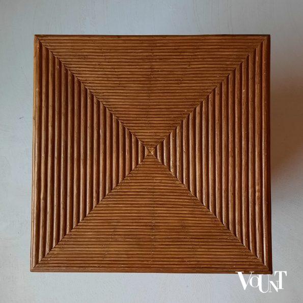 Pencil reed rotan bijzettafel, jaren '70/'80