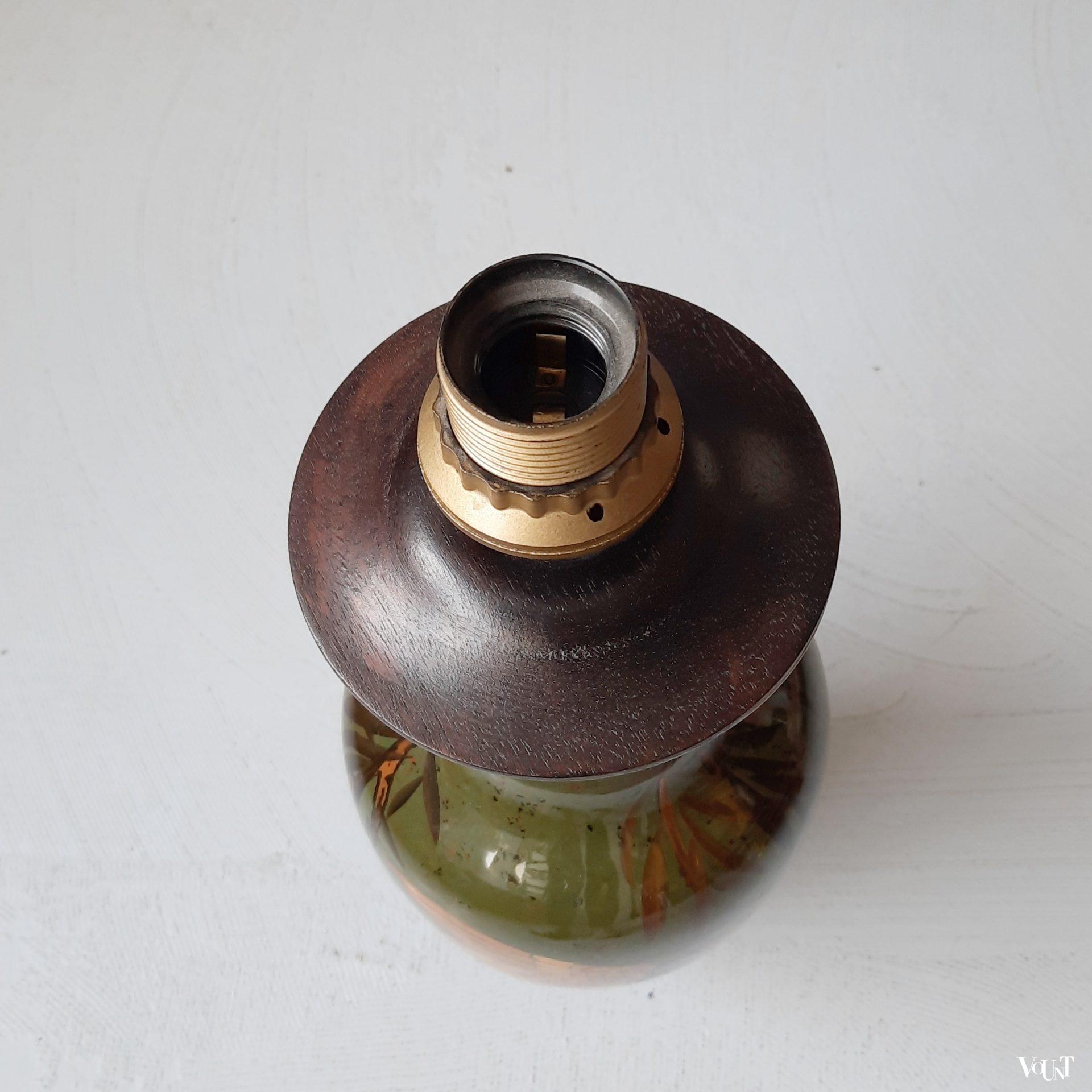 Vaaslamp Aziatische stijl met vogels, jaren '80
