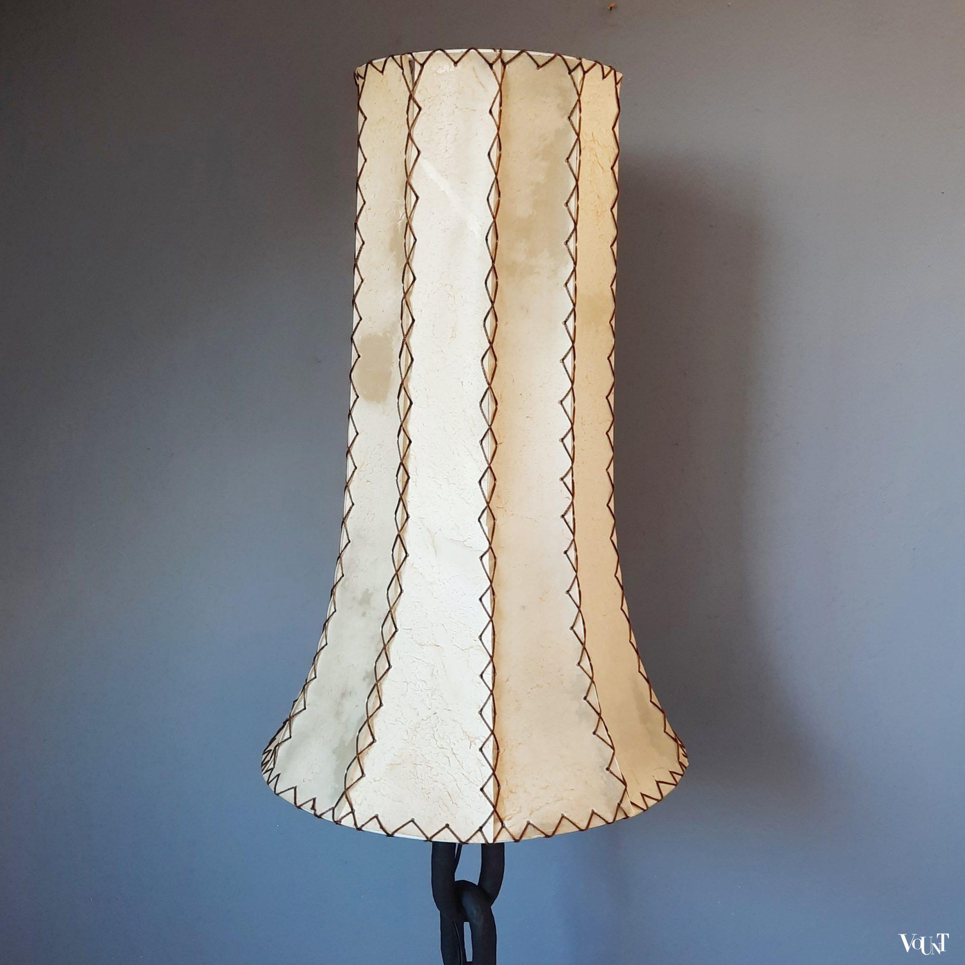 Brutalist chain link vloerlamp, jaren '60