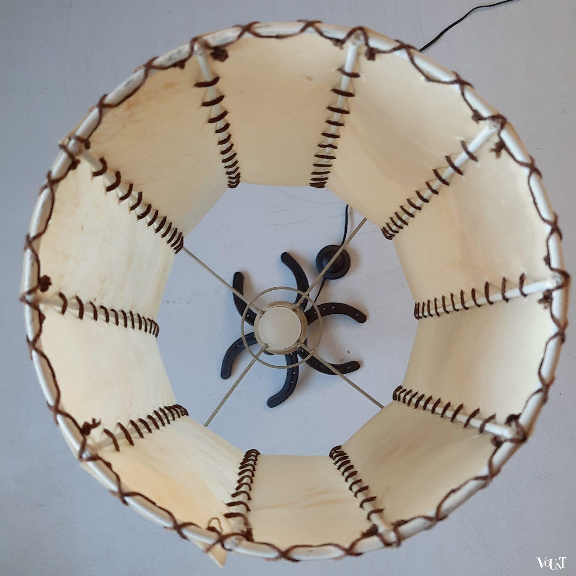 Brutalist chain link vloerlamp, jaren '60