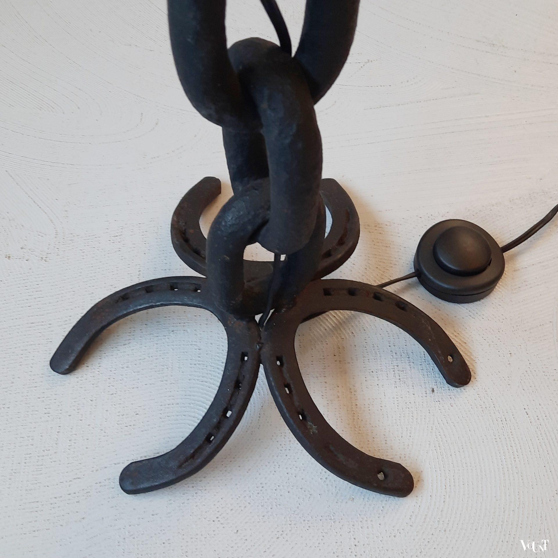 Brutalist chain link vloerlamp, jaren '60