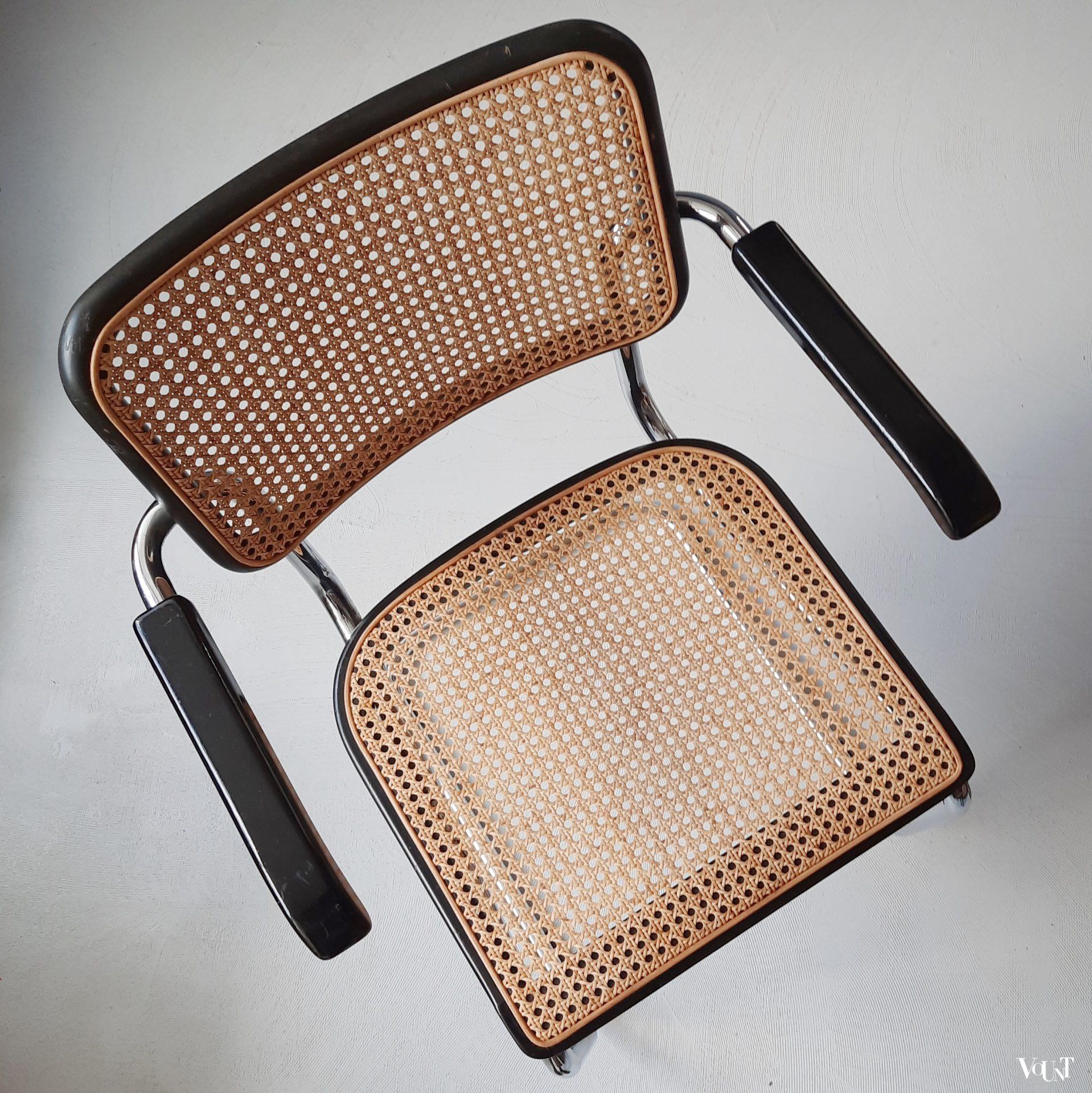 Zwarte S64 stoel, Marcel Breuer voor Thonet, 1978