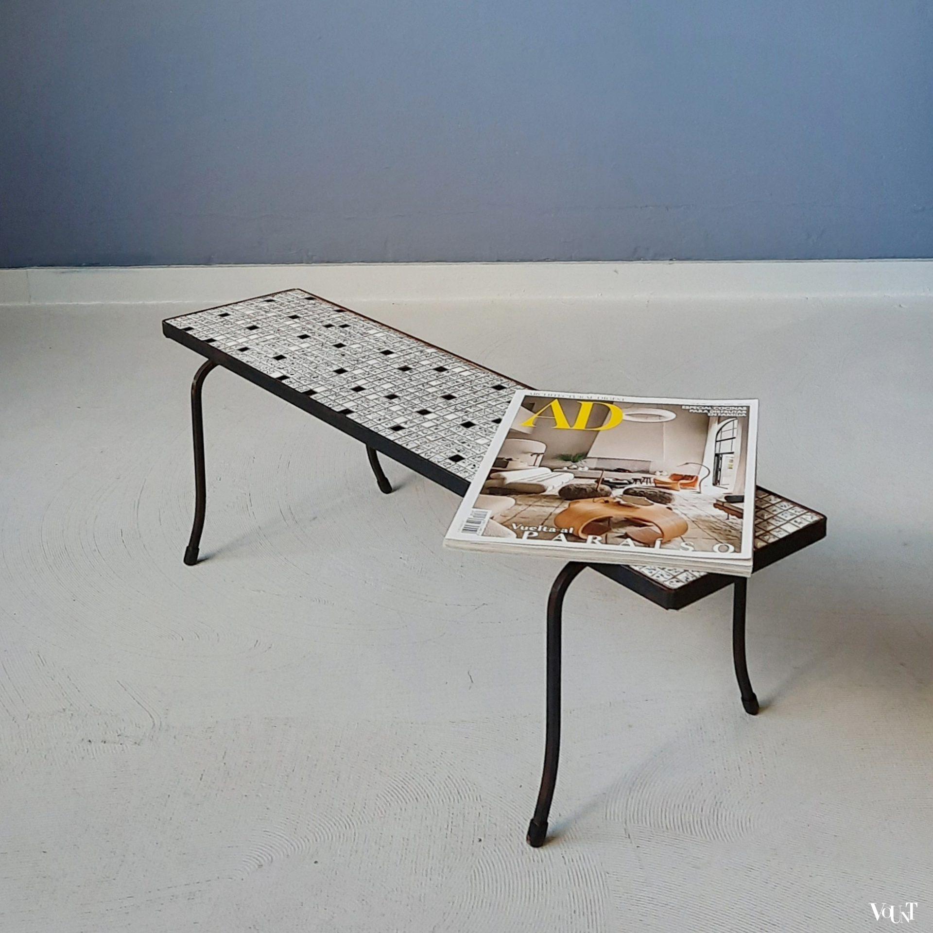 Plantentafeltje / bijzettafeltje mozaïek, jaren '50