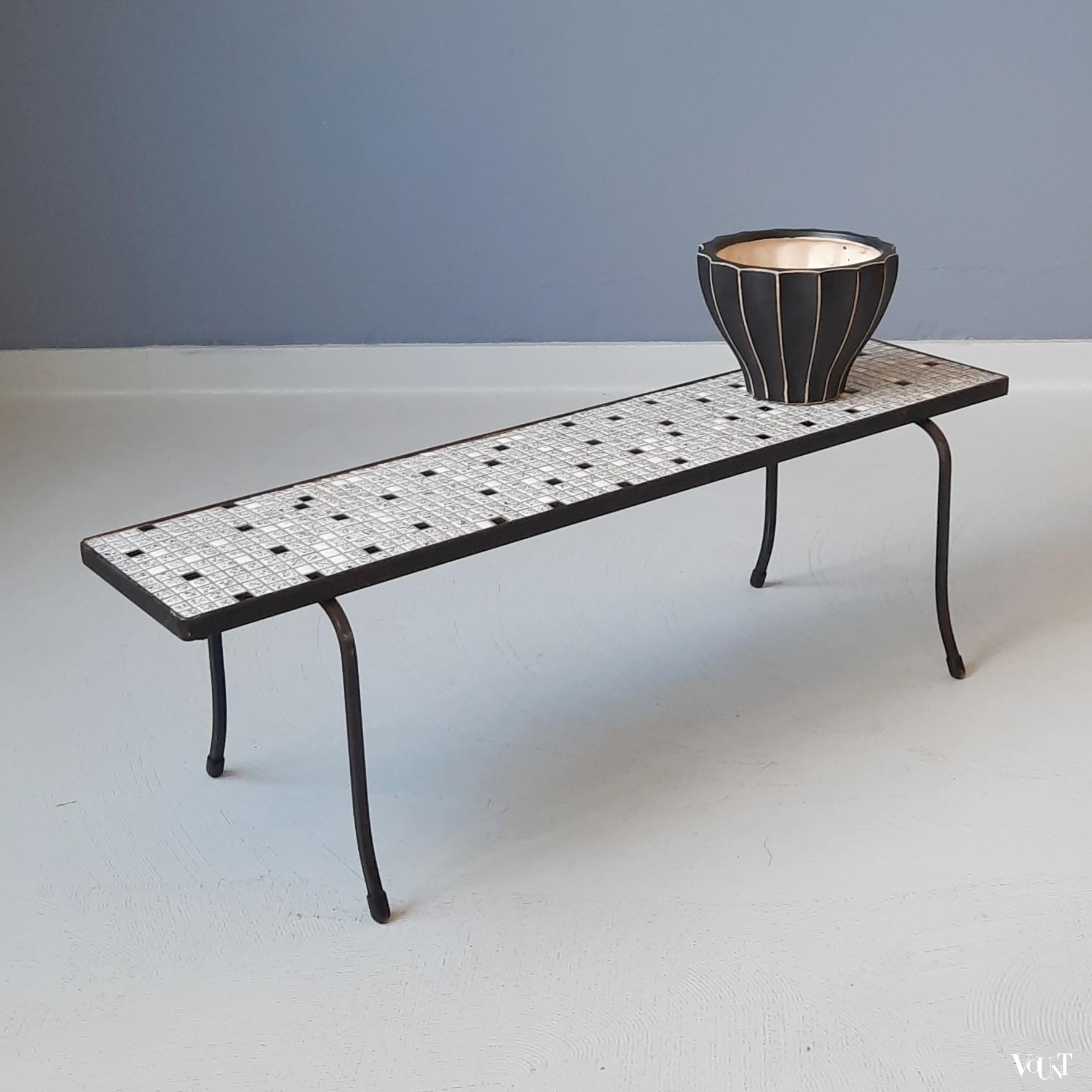 Plantentafeltje / bijzettafeltje mozaïek, jaren '50