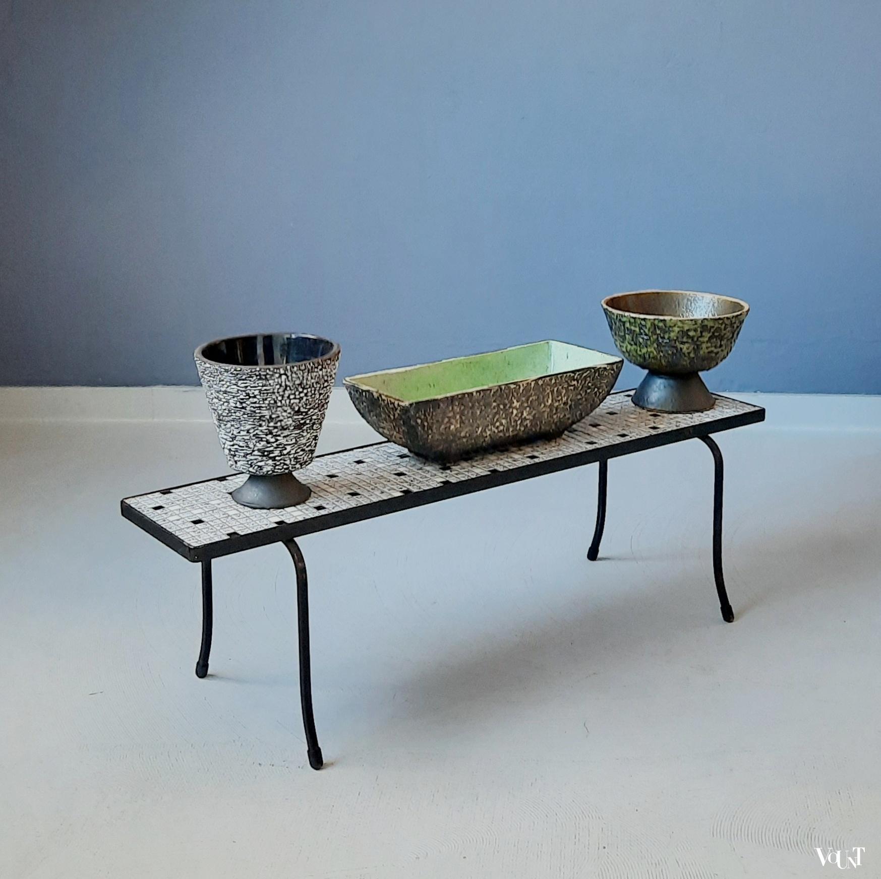 Plantentafeltje / bijzettafeltje mozaïek, jaren '50