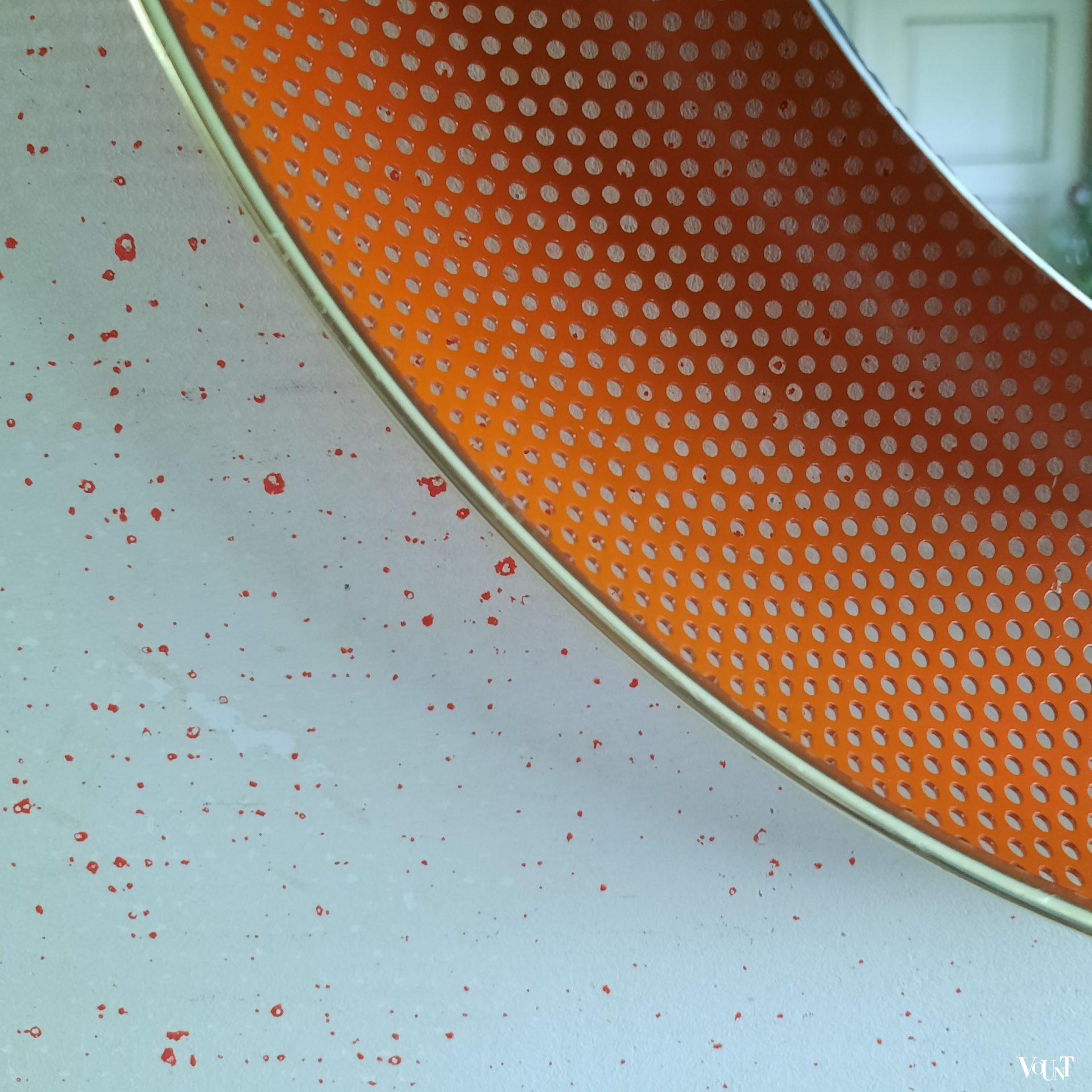 Ronde metalen spiegel met verlichting, Floris Fiedeldij voor Artimeta, jaren '50