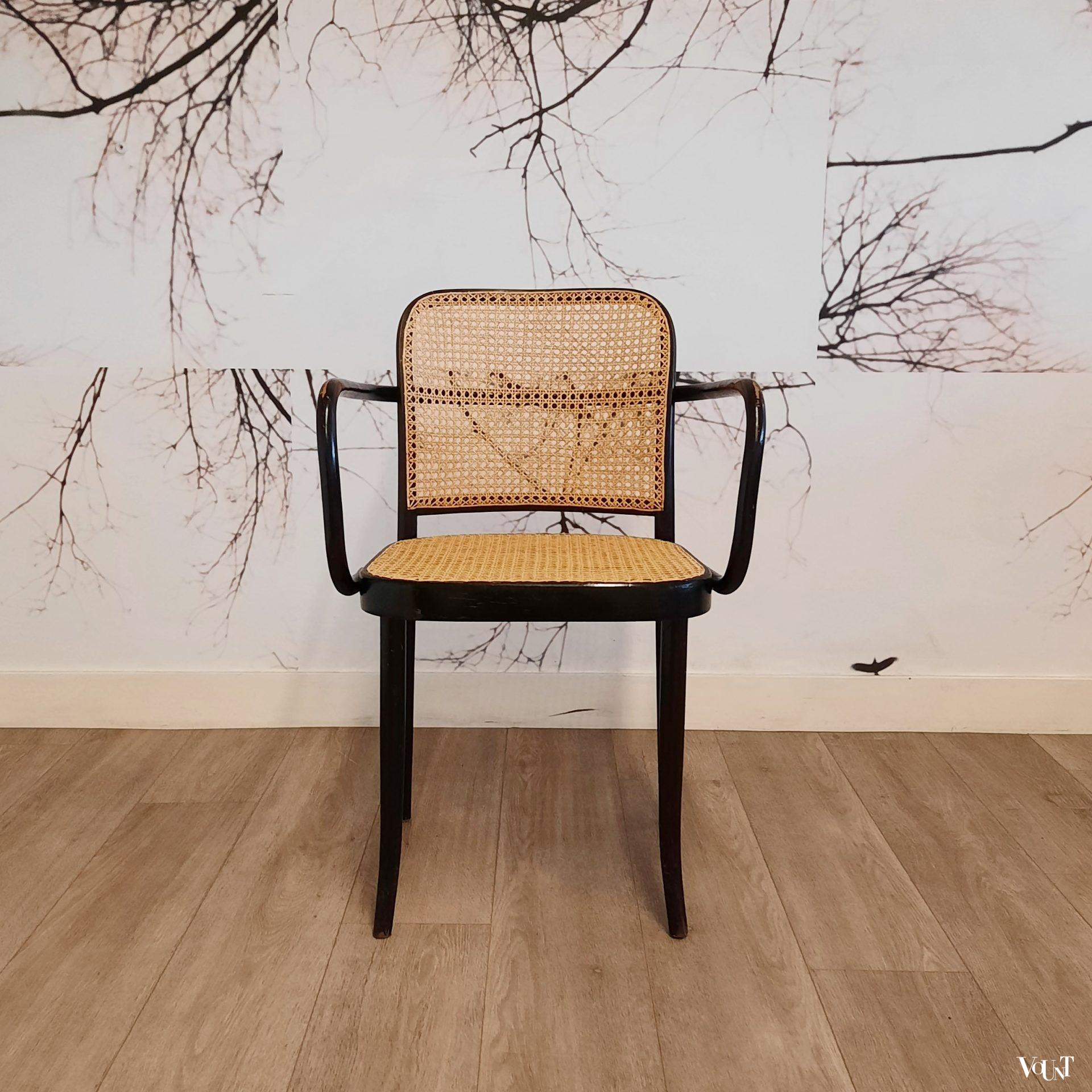 Set van 4 zwarte Praag of 811 stoelen, jaren '60/'70