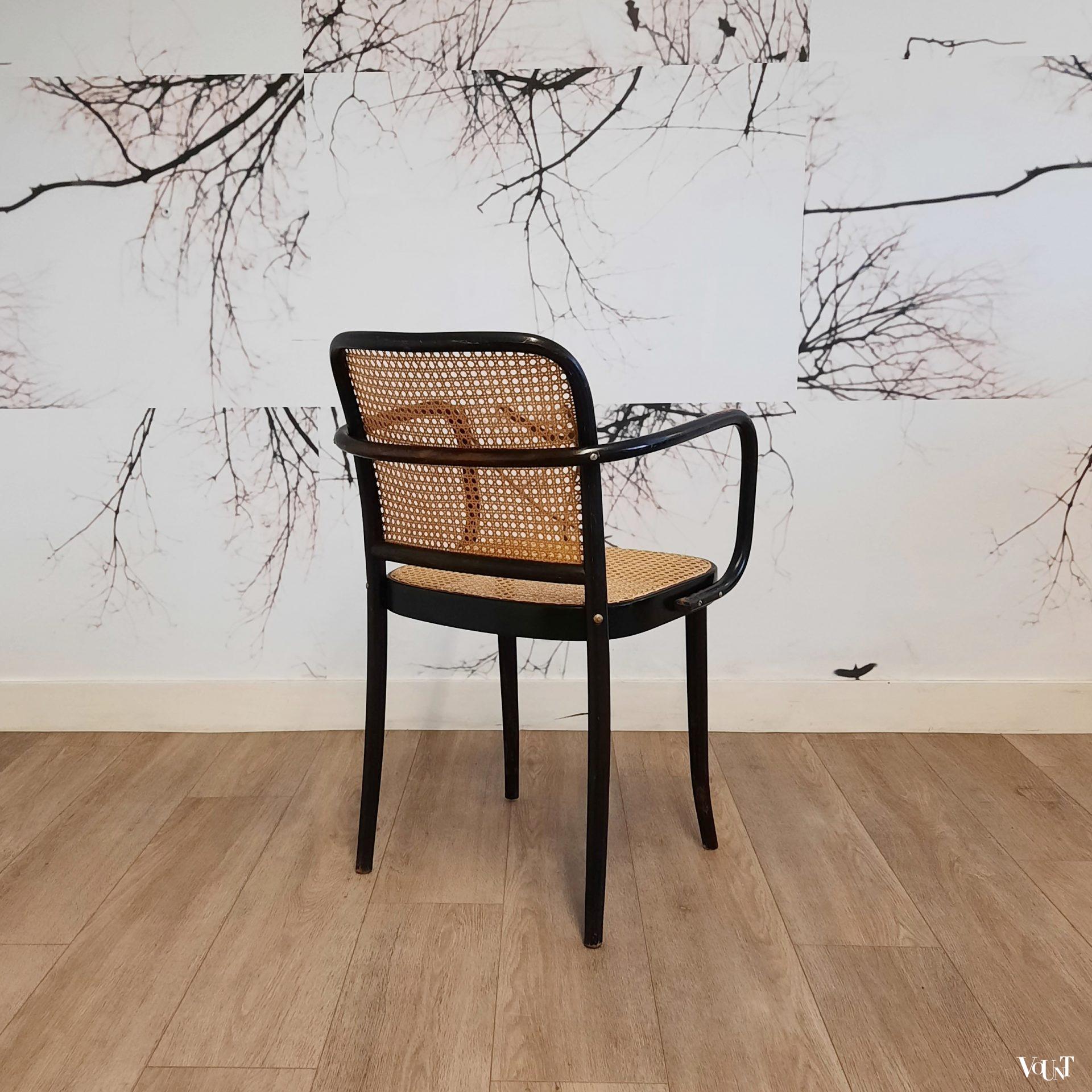 Set van 4 zwarte Praag of 811 stoelen, jaren '60/'70