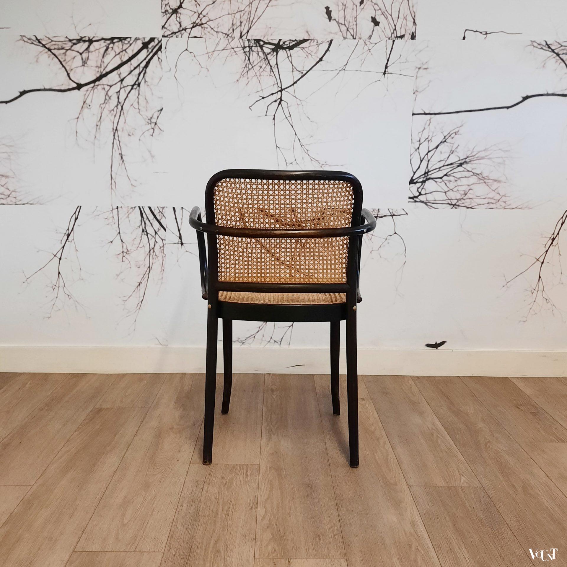 Set van 4 zwarte Praag of 811 stoelen, jaren '60/'70