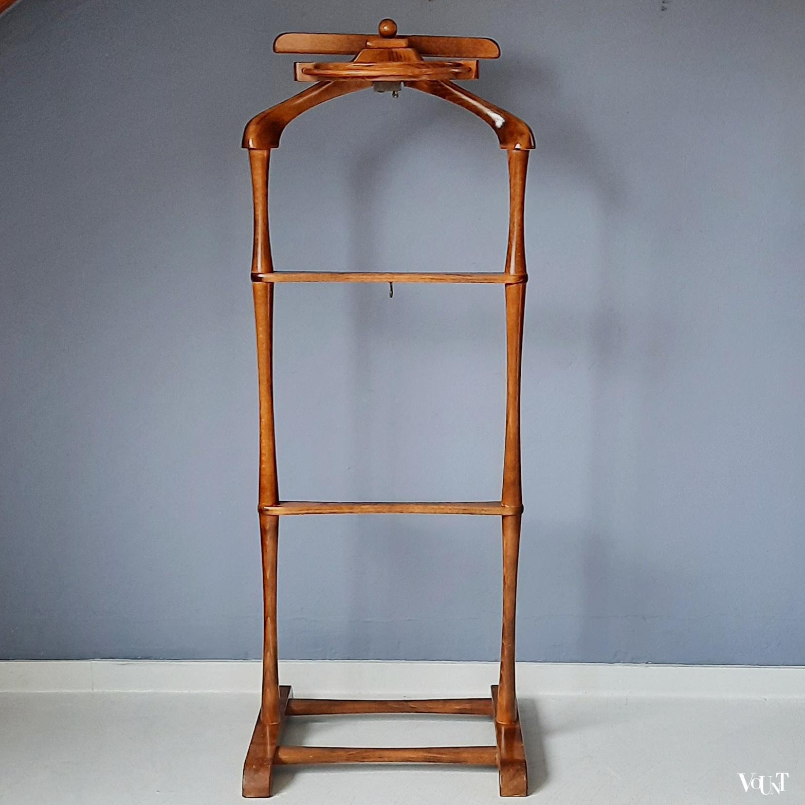 Vintage houten dressboy Fitwell-Valet, C. Birnbaum Ltd., jaren '70