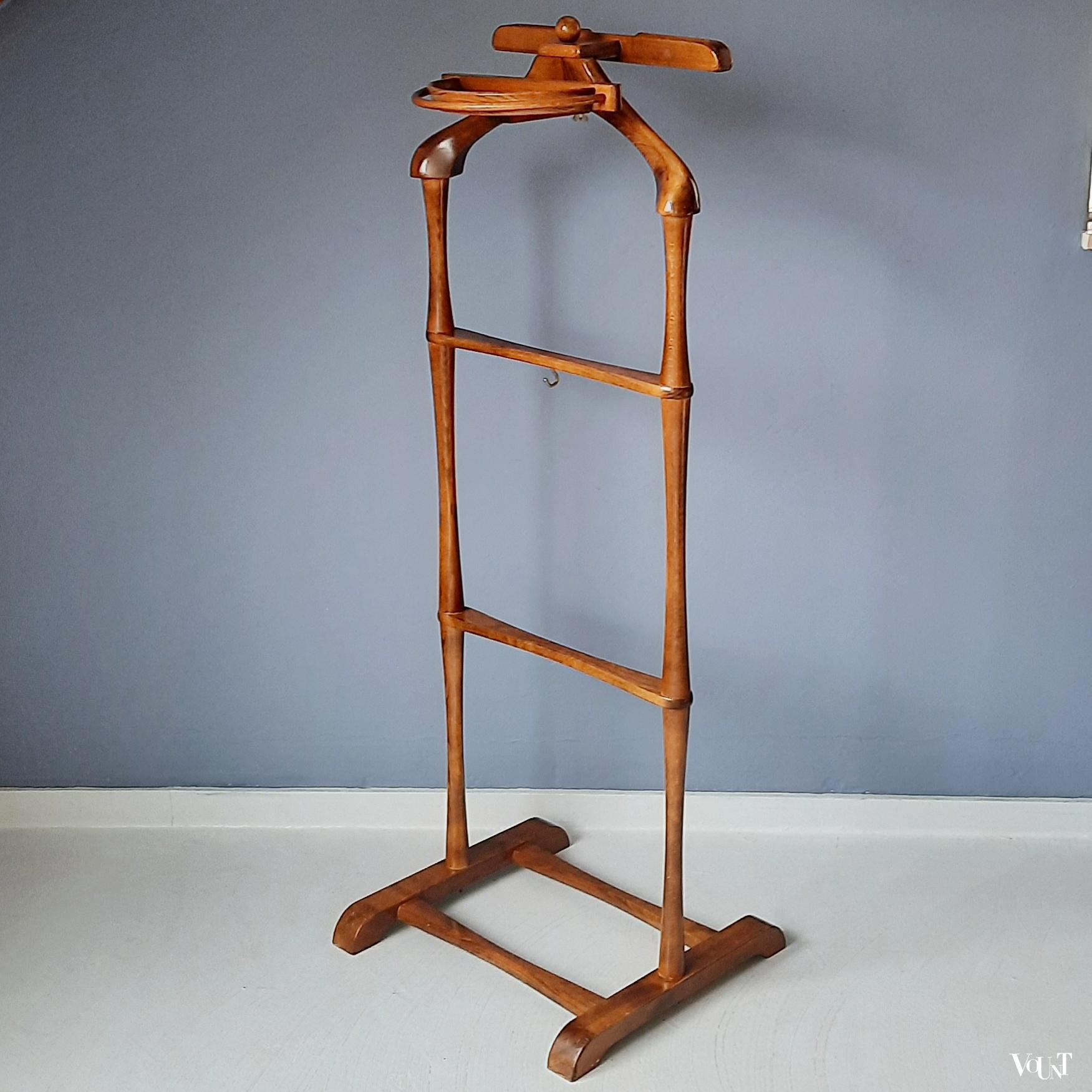 Vintage houten dressboy Fitwell-Valet, C. Birnbaum Ltd., jaren '70