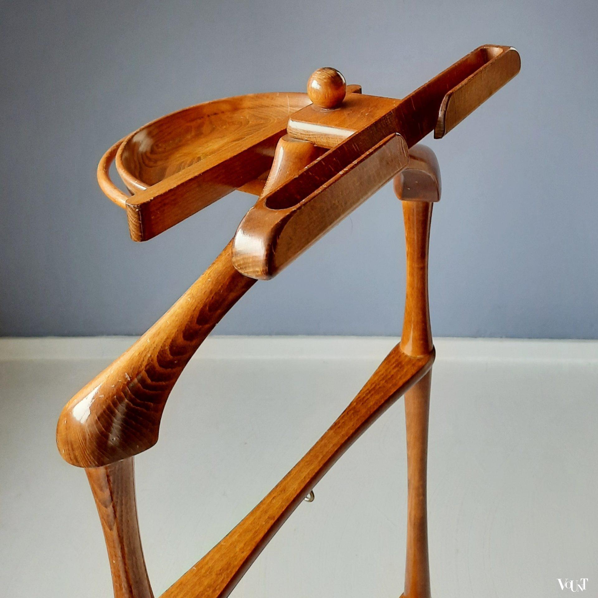 Vintage houten dressboy Fitwell-Valet, C. Birnbaum Ltd., jaren '70