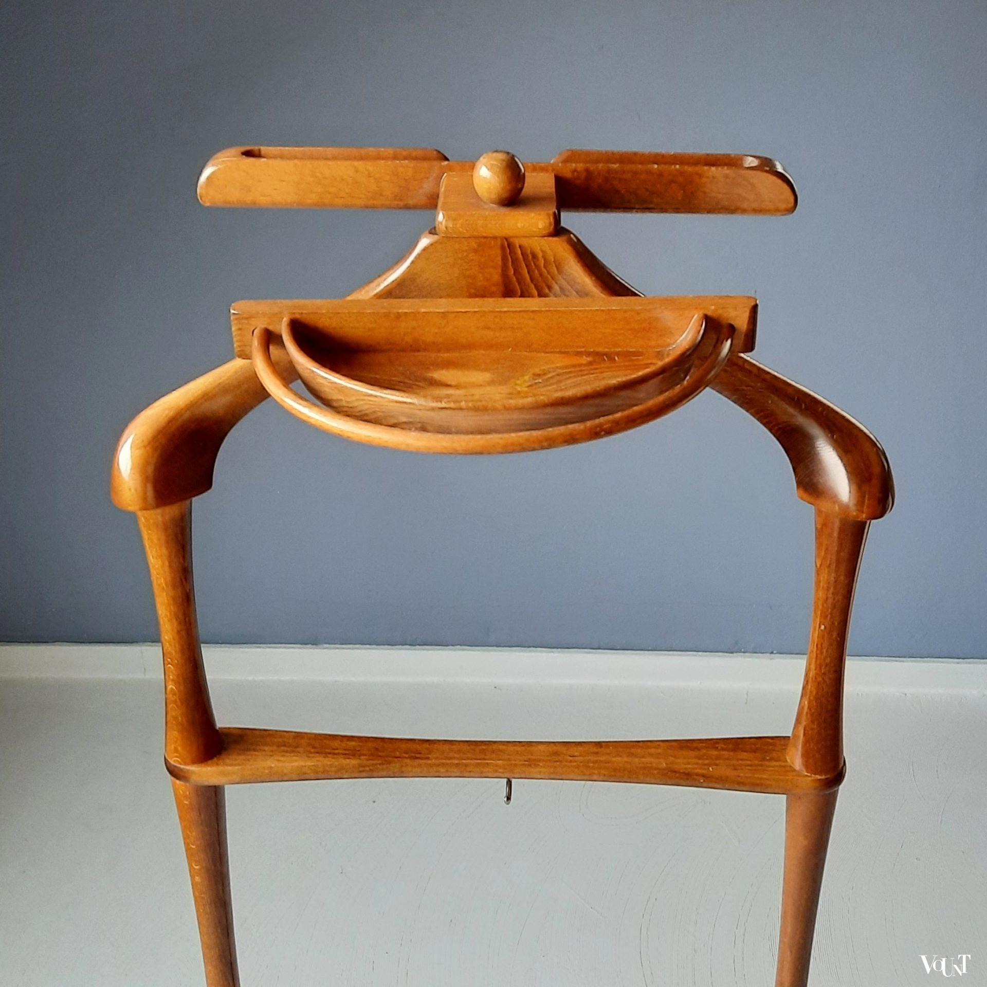 Vintage houten dressboy Fitwell-Valet, C. Birnbaum Ltd., jaren '70