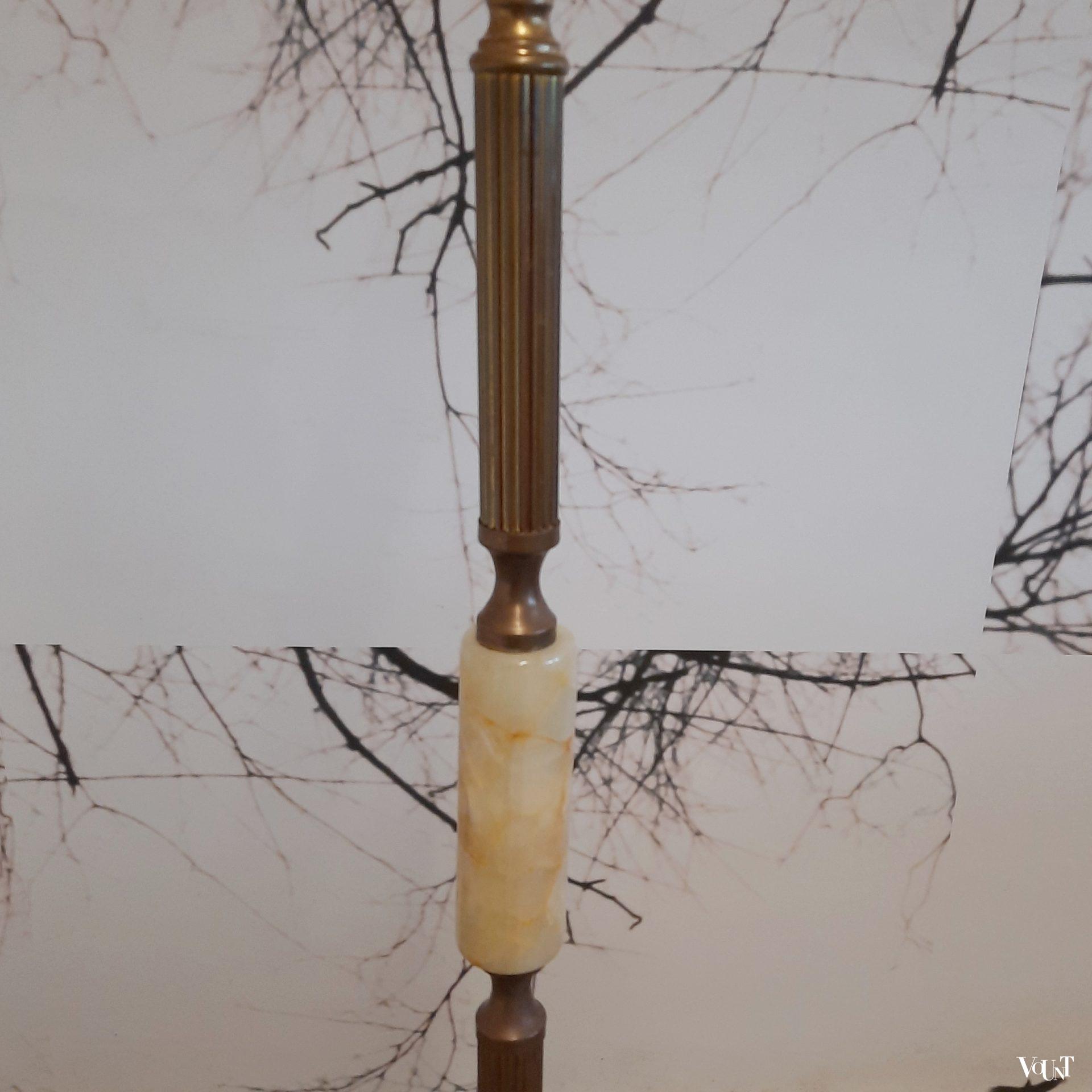 Vloerlamp messing en onyx, jaren '60
