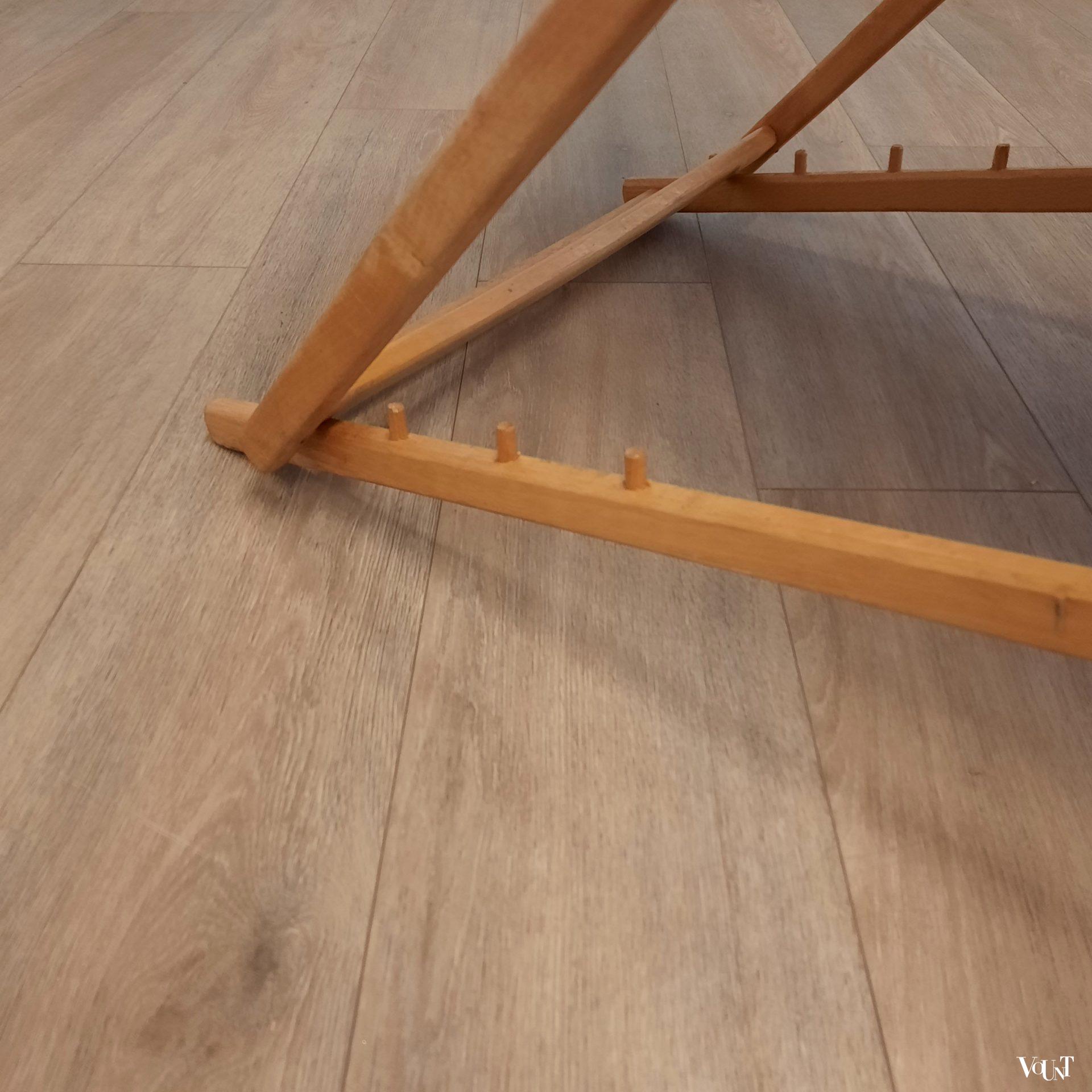 Vintage houten strandstoel, jaren '70