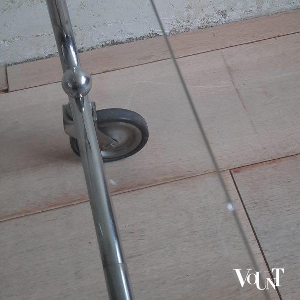 Trolley metaal en glas in Bauhaus stijl, ca. jaren '50