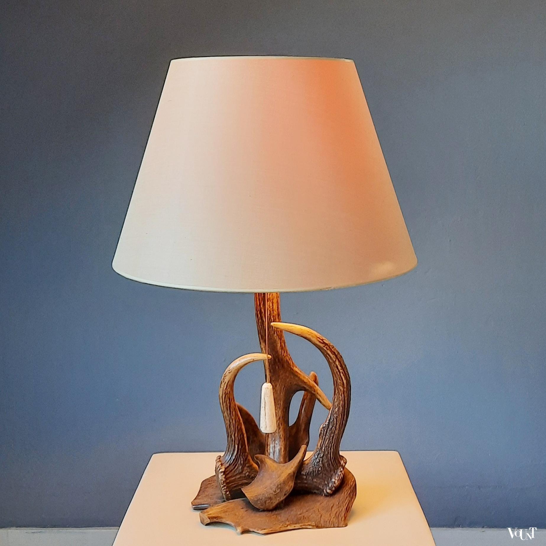 Tafellamp gewei, ca. jaren '50