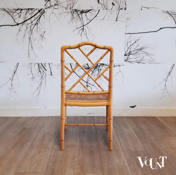Set van 4 faux bamboo Chippendale stoelen, jaren '80