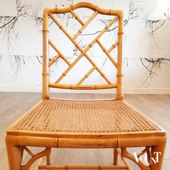 Set van 4 faux bamboo Chippendale stoelen, jaren '80