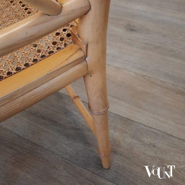 Set van 4 faux bamboo Chippendale stoelen, jaren '80