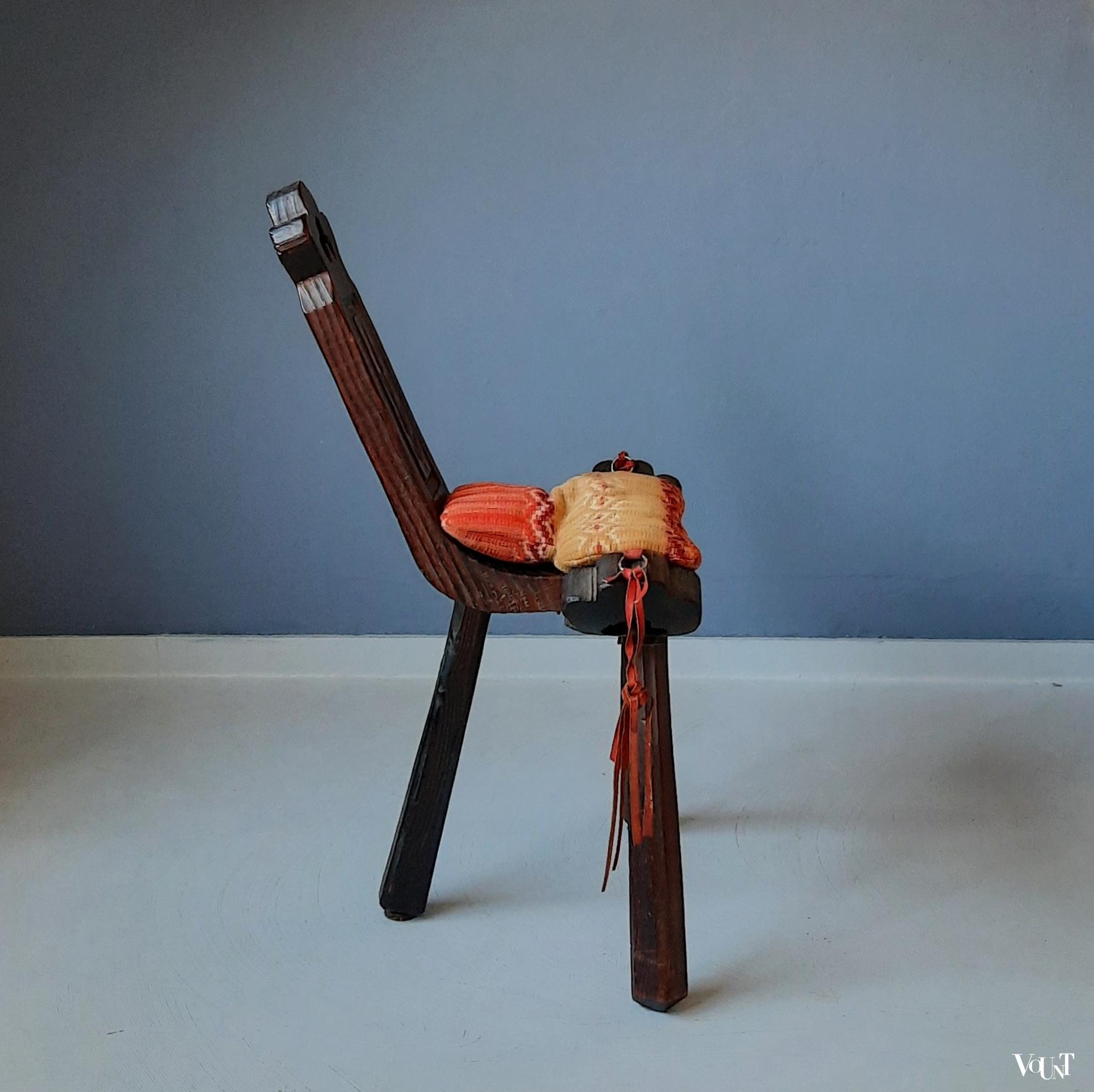 Spaans houten stoeltje, jaren '60/'70