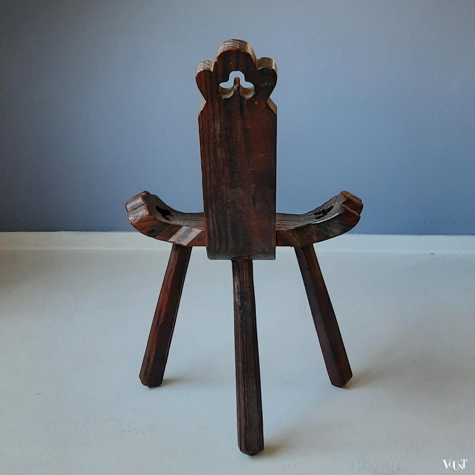 Spaans houten stoeltje, jaren '60/'70