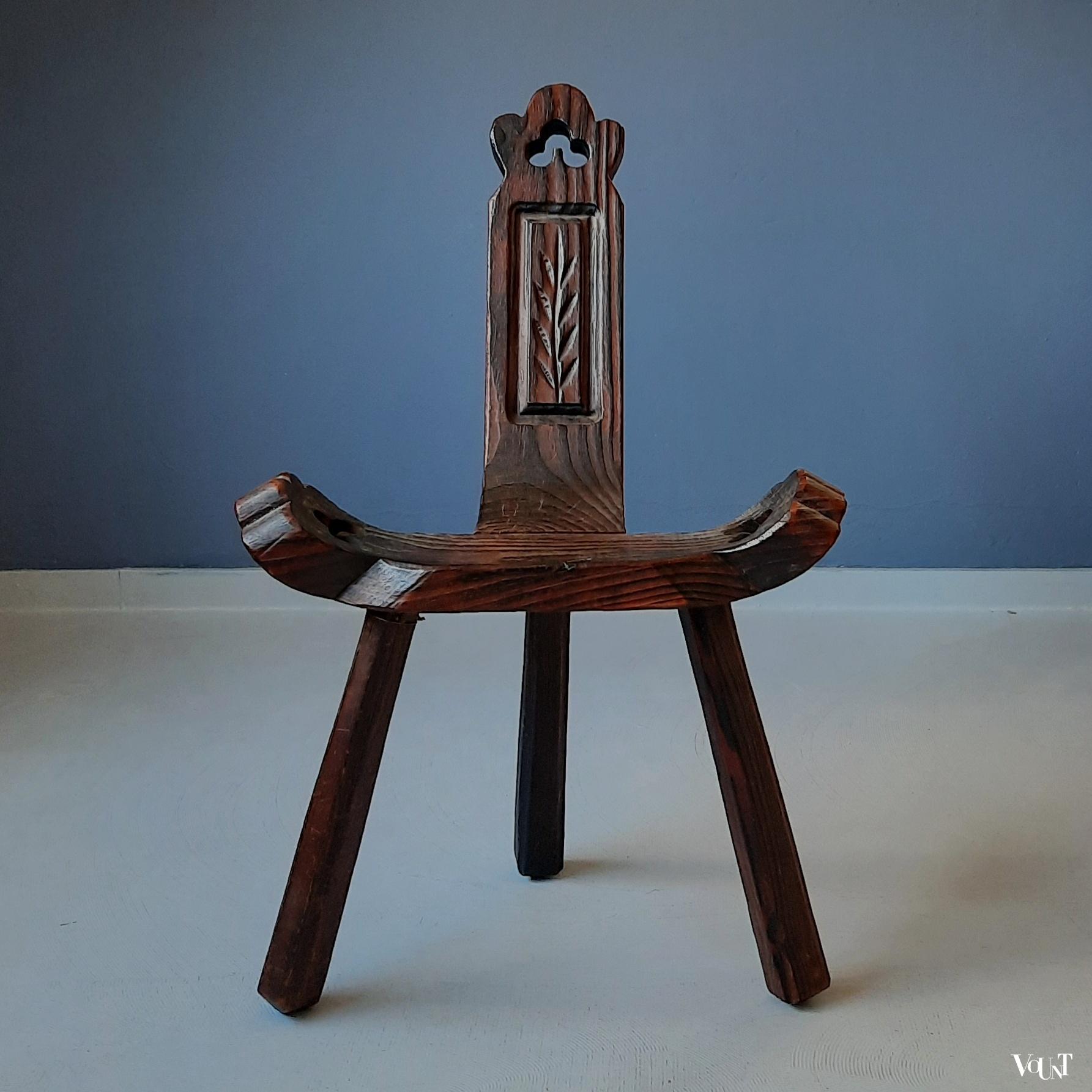 Spaans houten stoeltje, jaren '60/'70