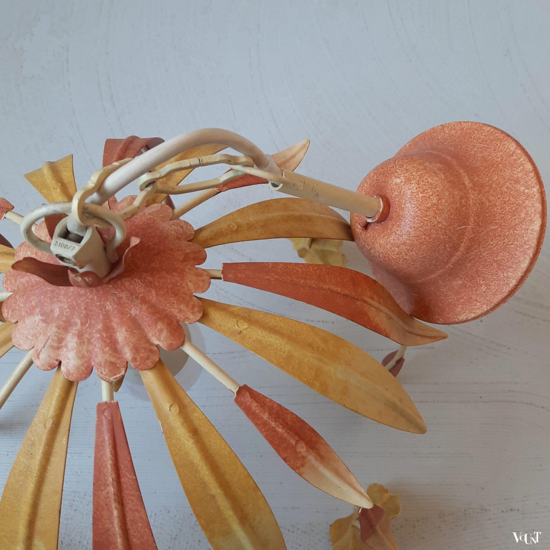 Italiaanse hanglamp bloemen, Novarca, jaren '70