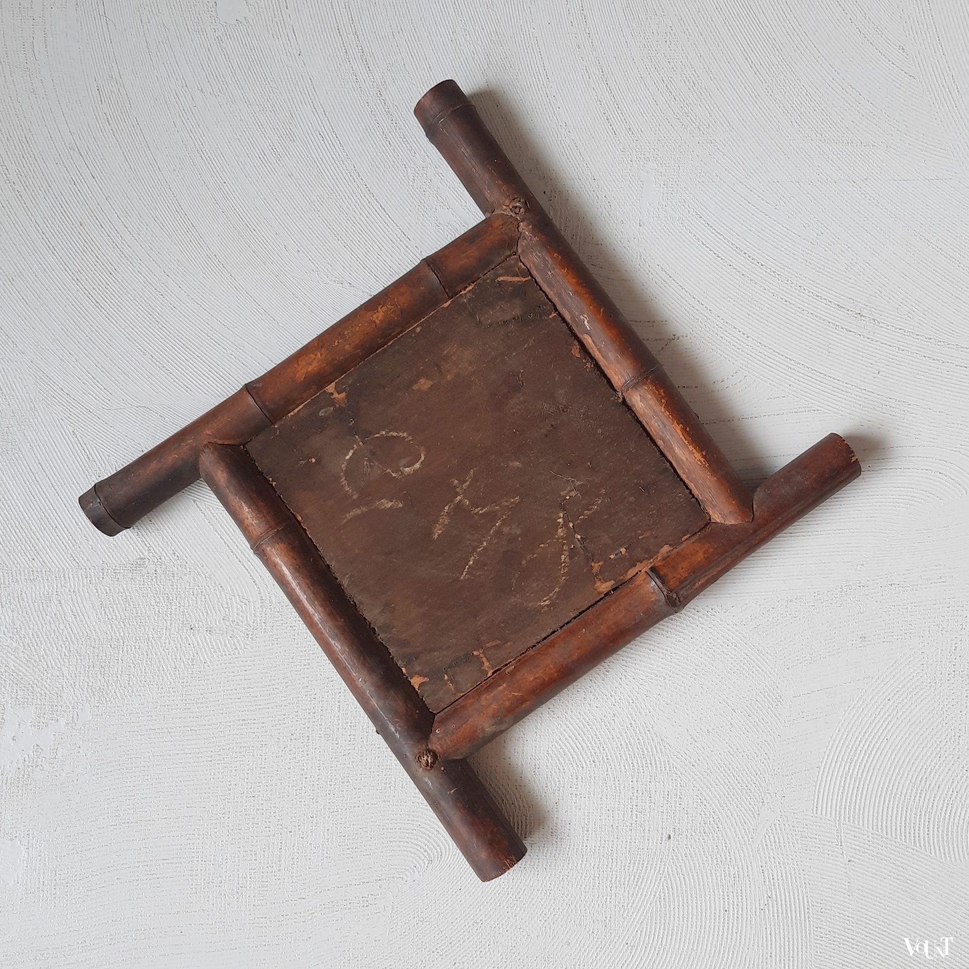 Franse bamboe art deco spiegel, jaren '20/'30