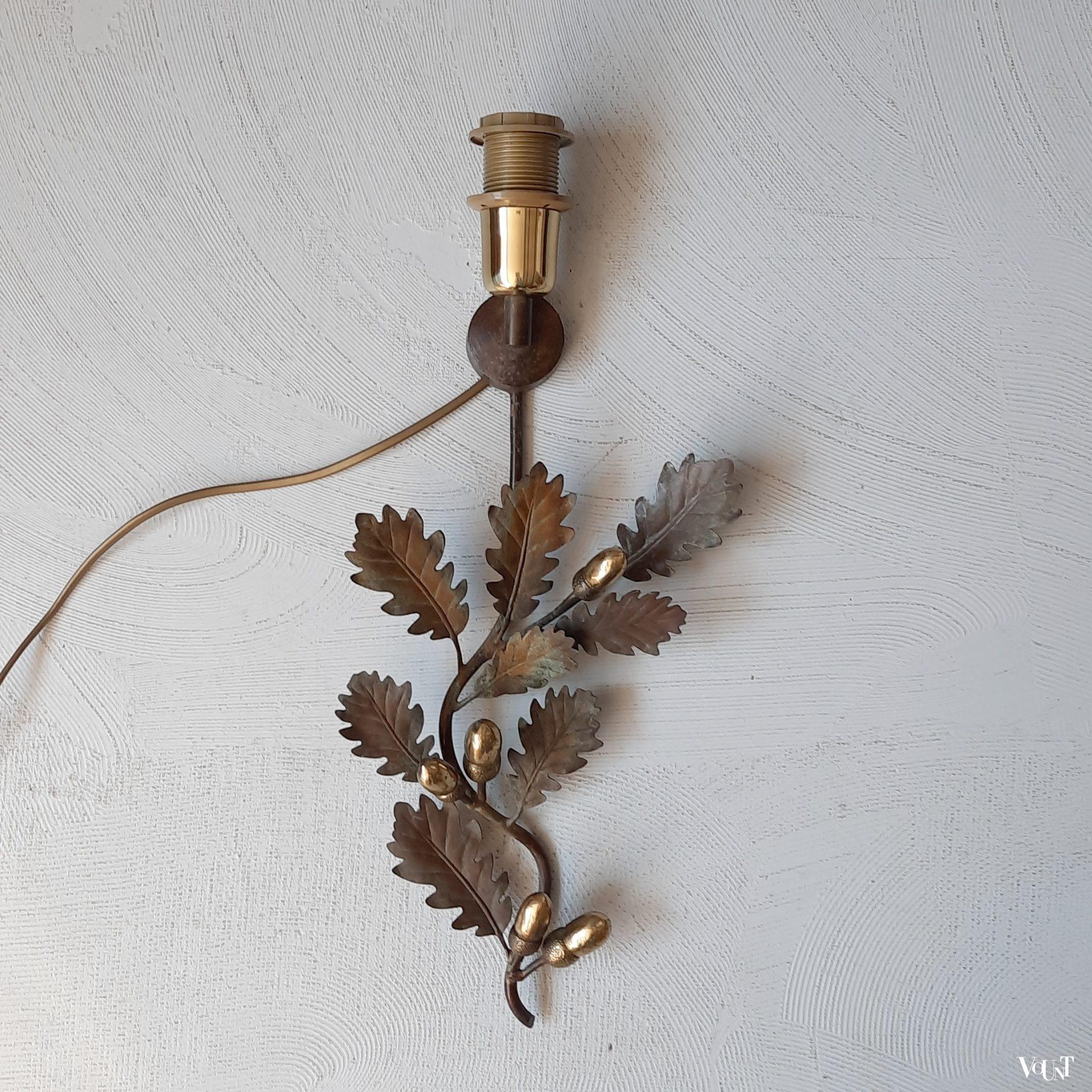 Wandlamp eikenbladeren, jaren '60/'70