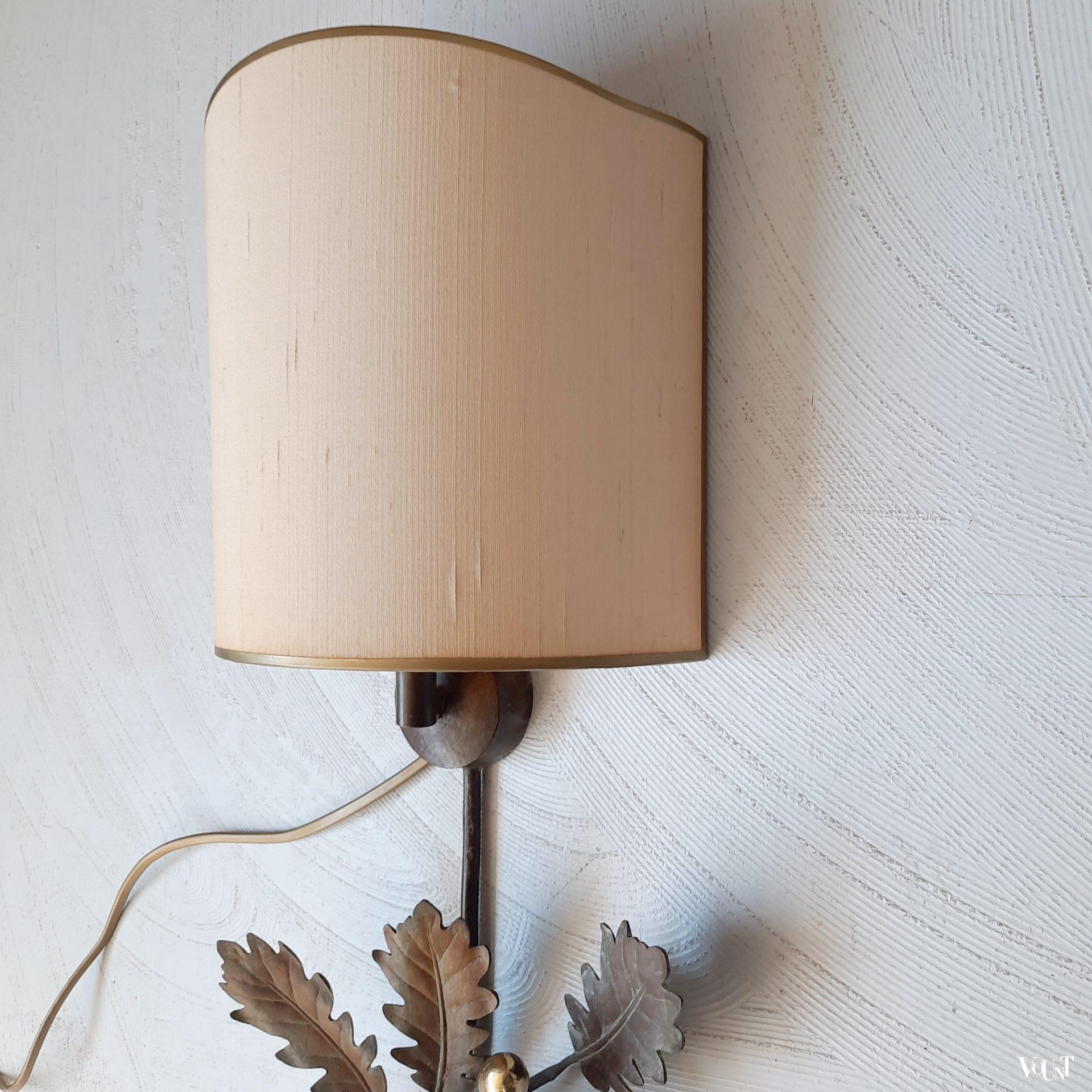 Wandlamp eikenbladeren, jaren '60/'70