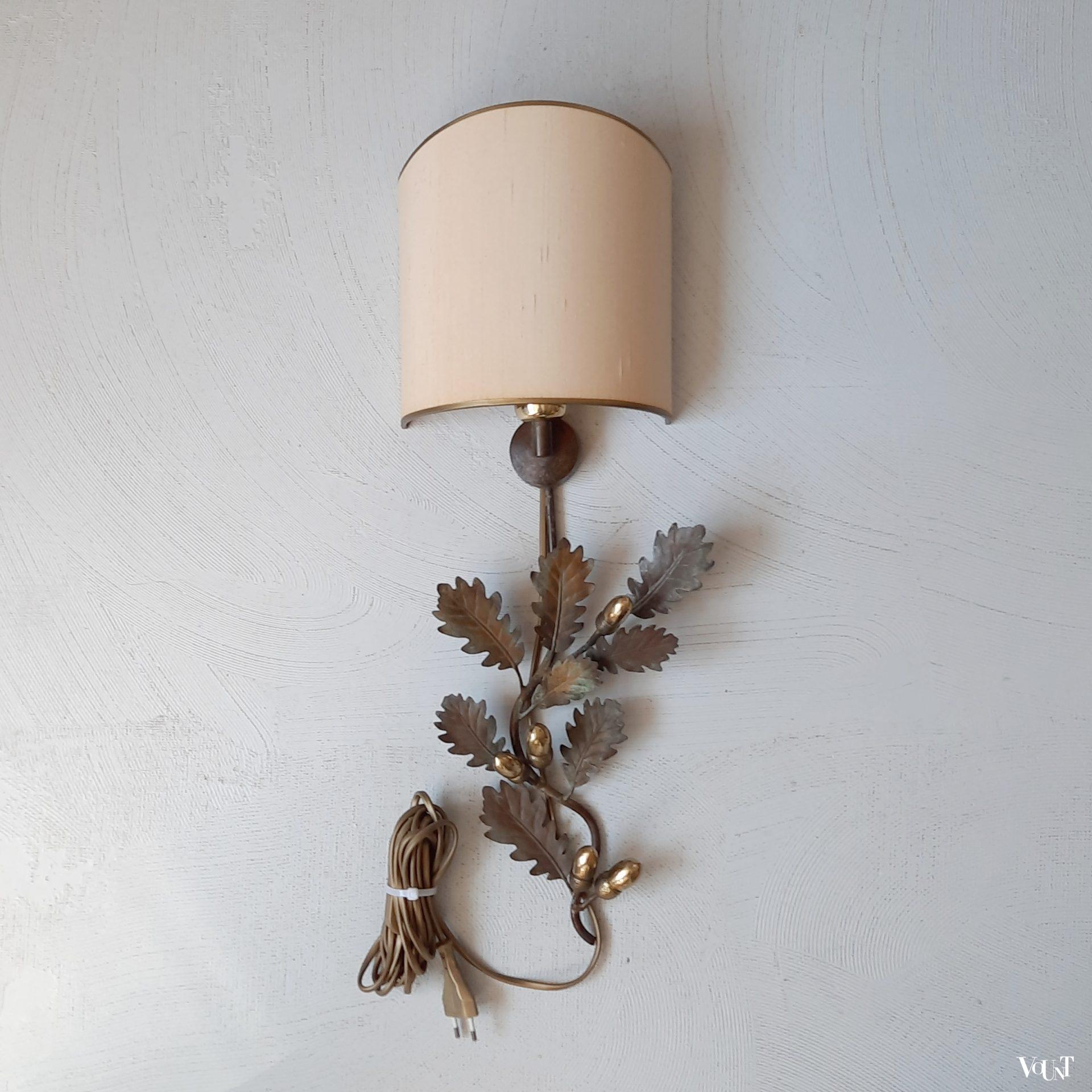 Wandlamp eikenbladeren, jaren '60/'70