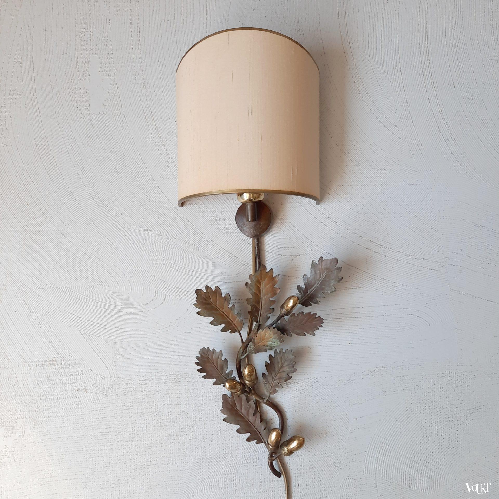 Wandlamp eikenbladeren, jaren '60/'70