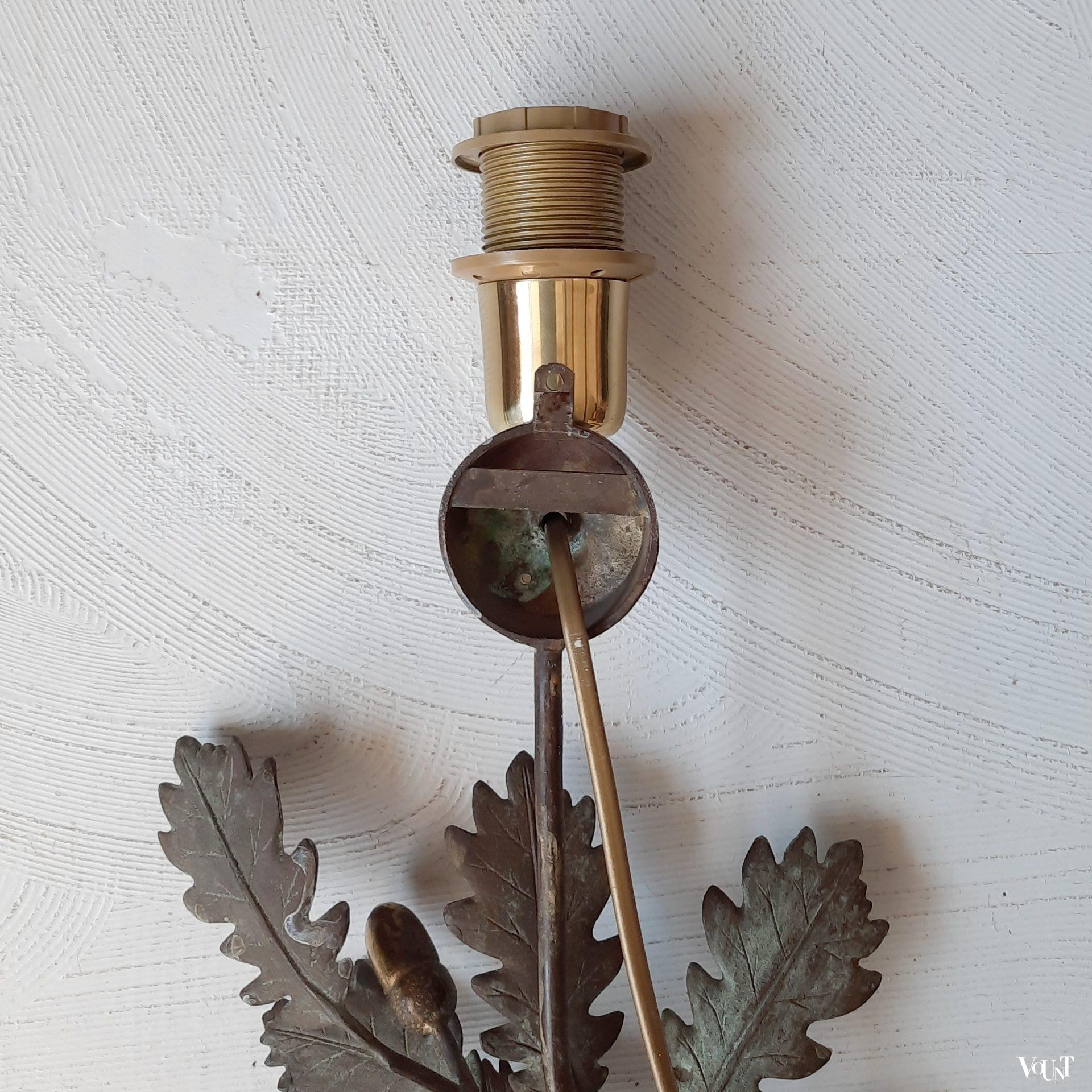Wandlamp eikenbladeren, jaren '60/'70