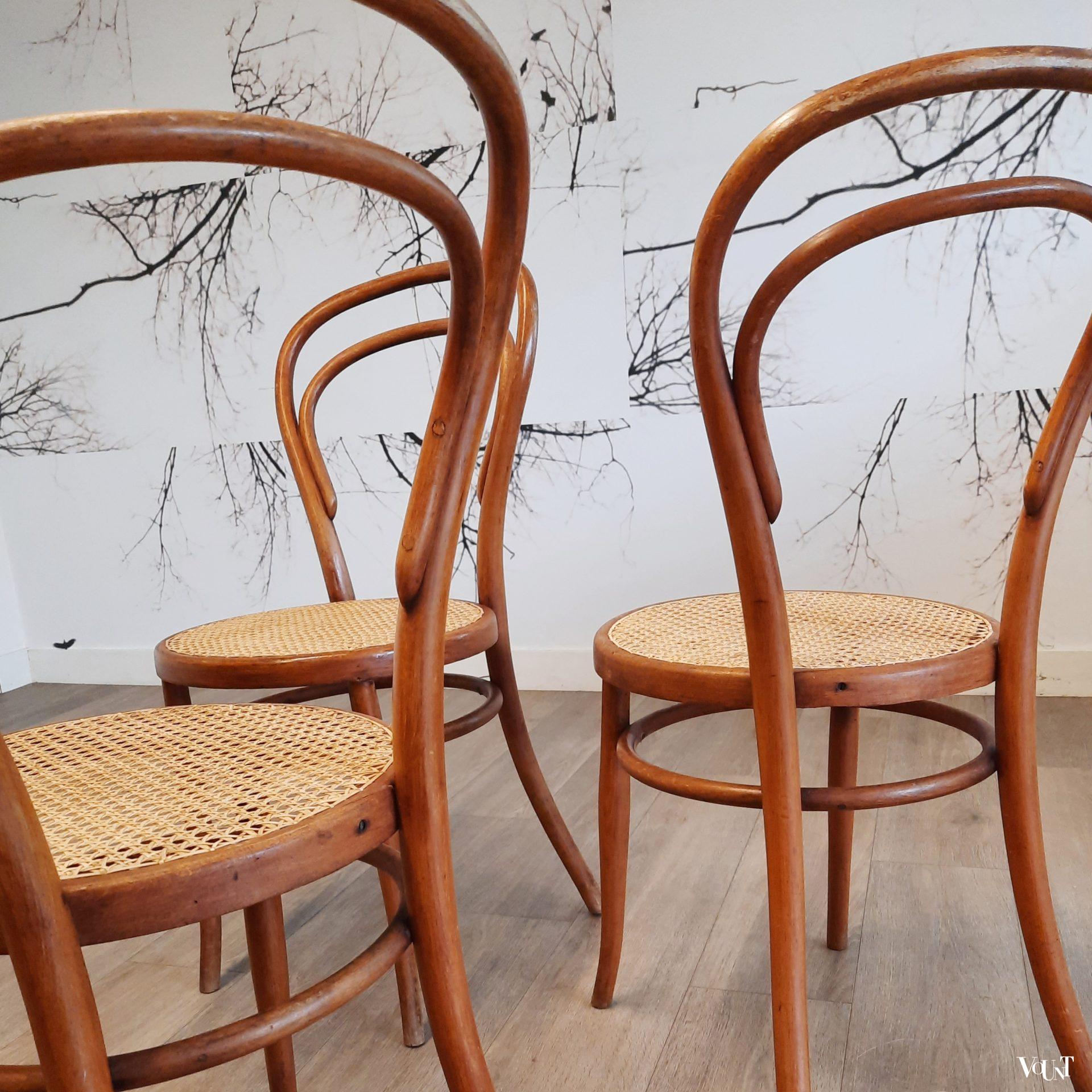 Set van 6 stoelen nr. 14, Josef Hoffmann, rond 1900