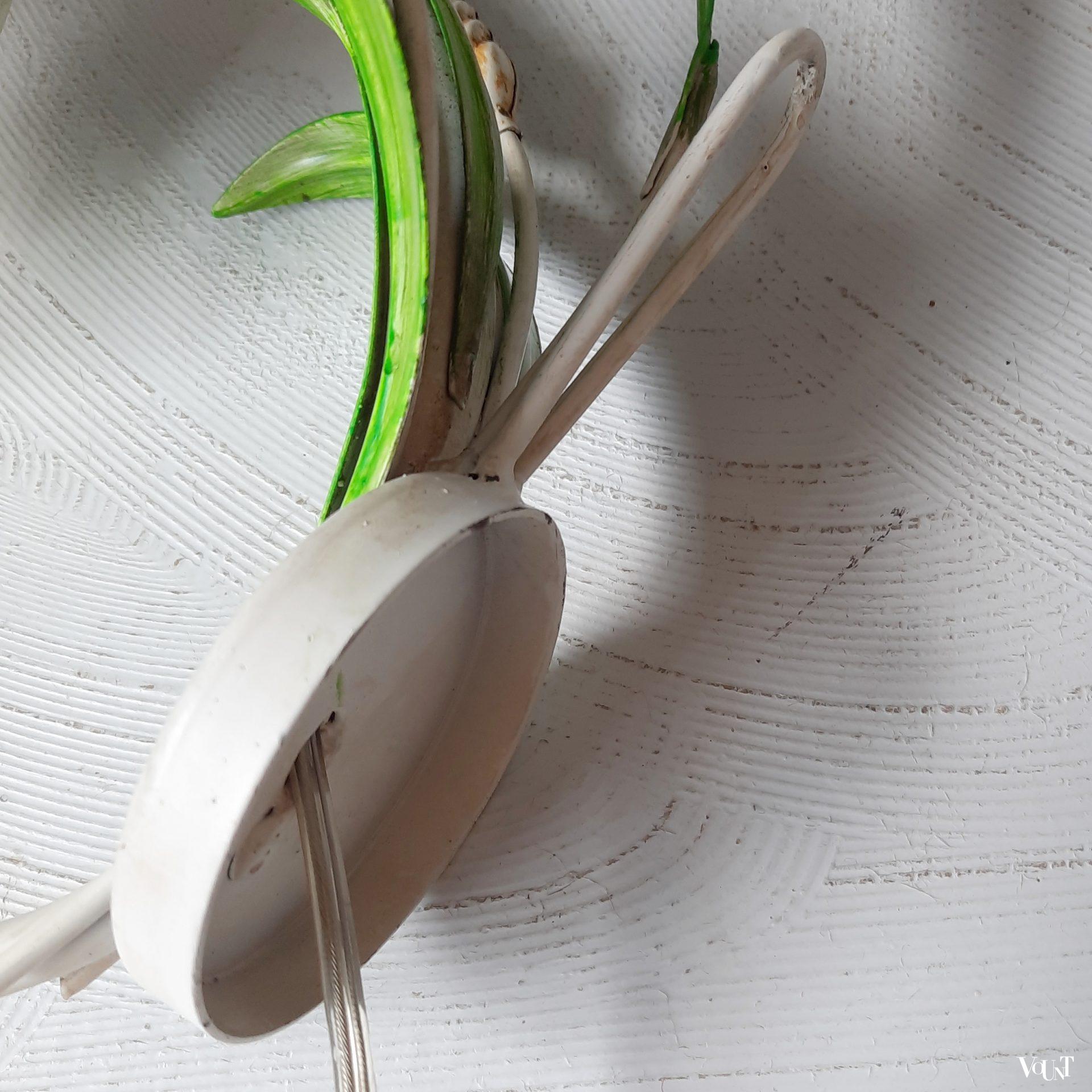 Frans metalen wandlampje bloem, jaren '60