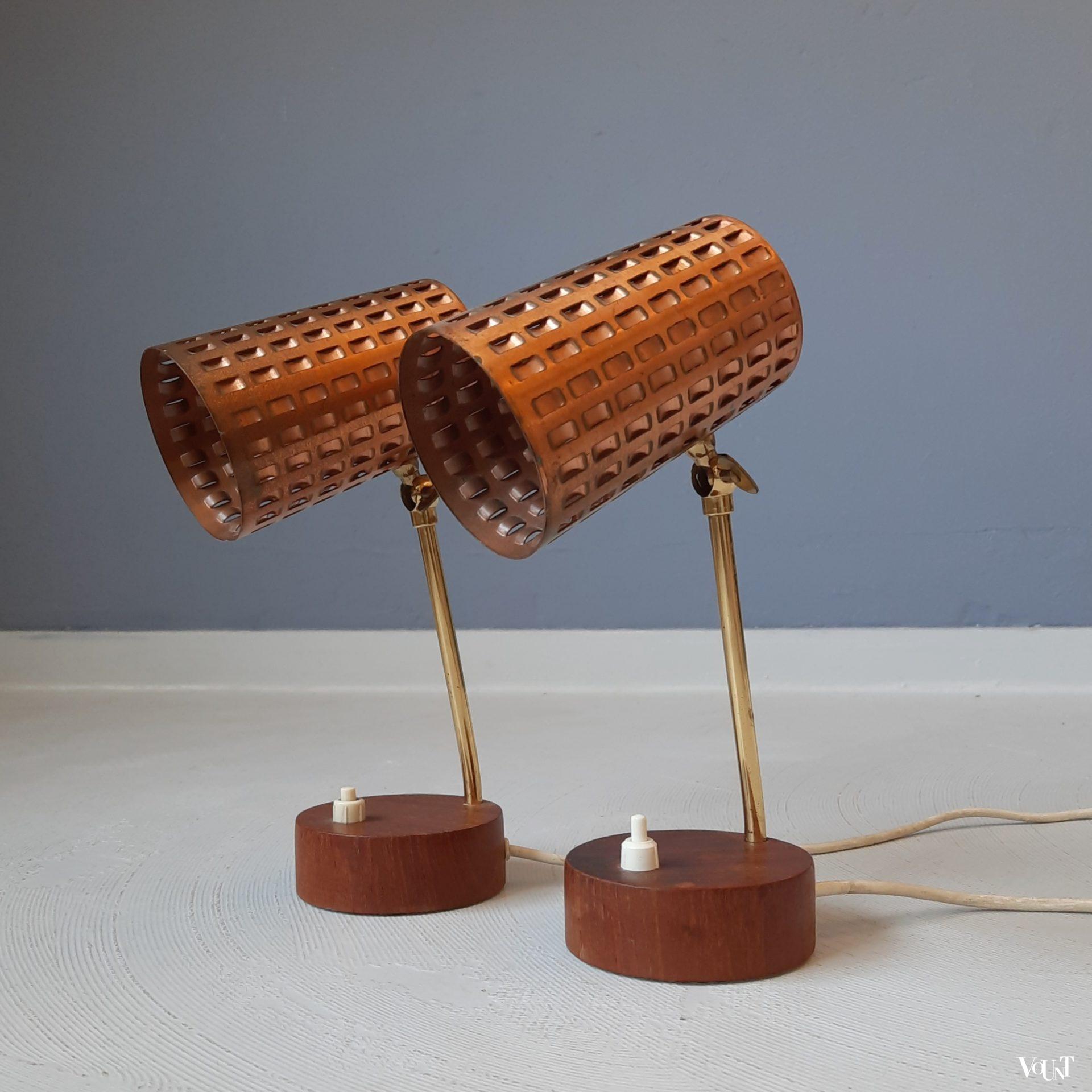 Set van 2 bedlampjes, jaren '60