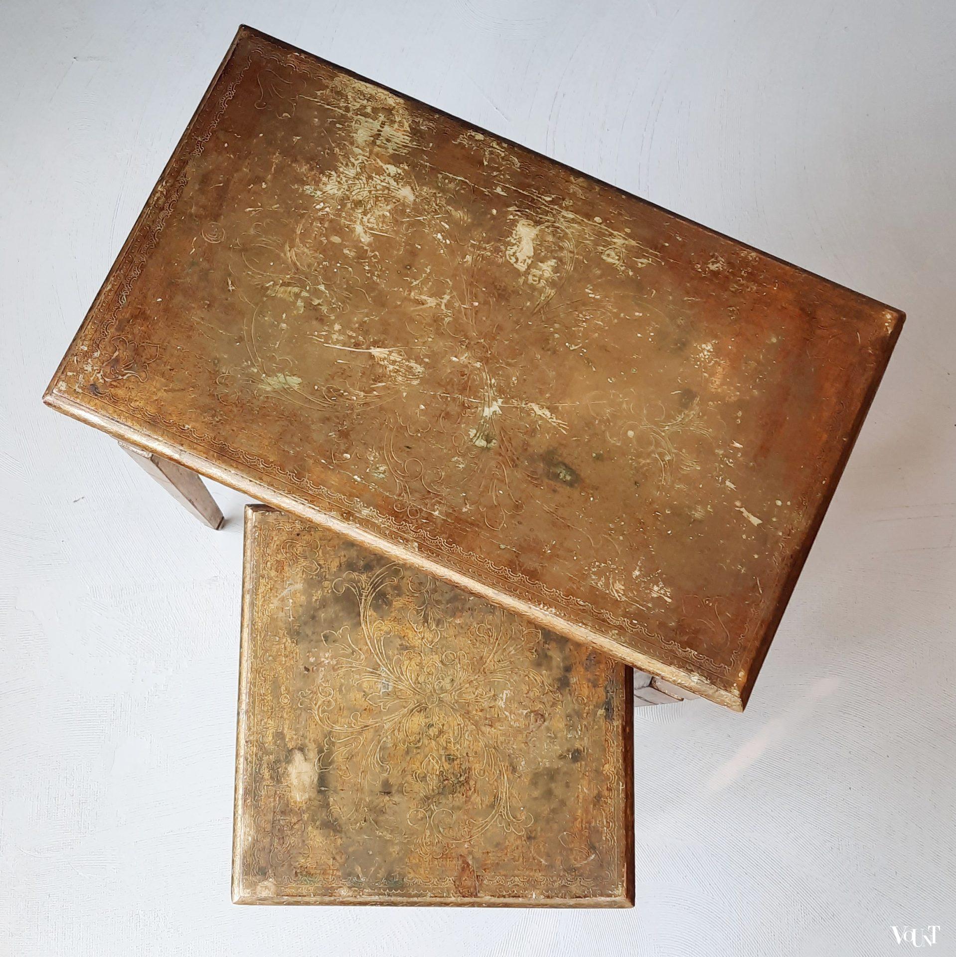 Italiaanse Florentijnse "gouden" bijzettafels, jaren '50/'60