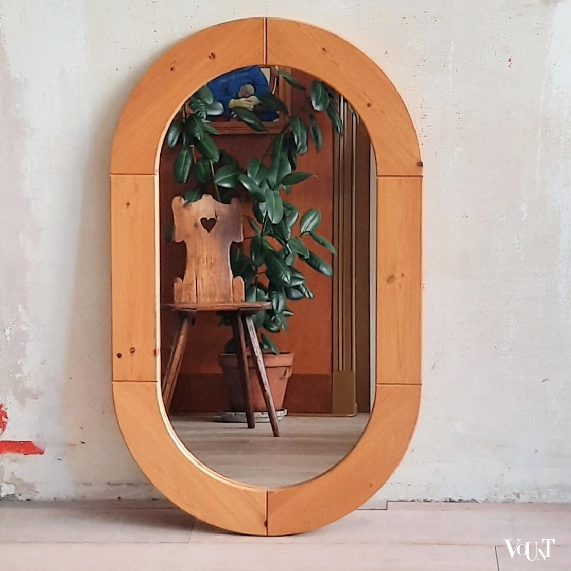 Grenenhouten spiegel Finja 2, Ikea, jaren '70