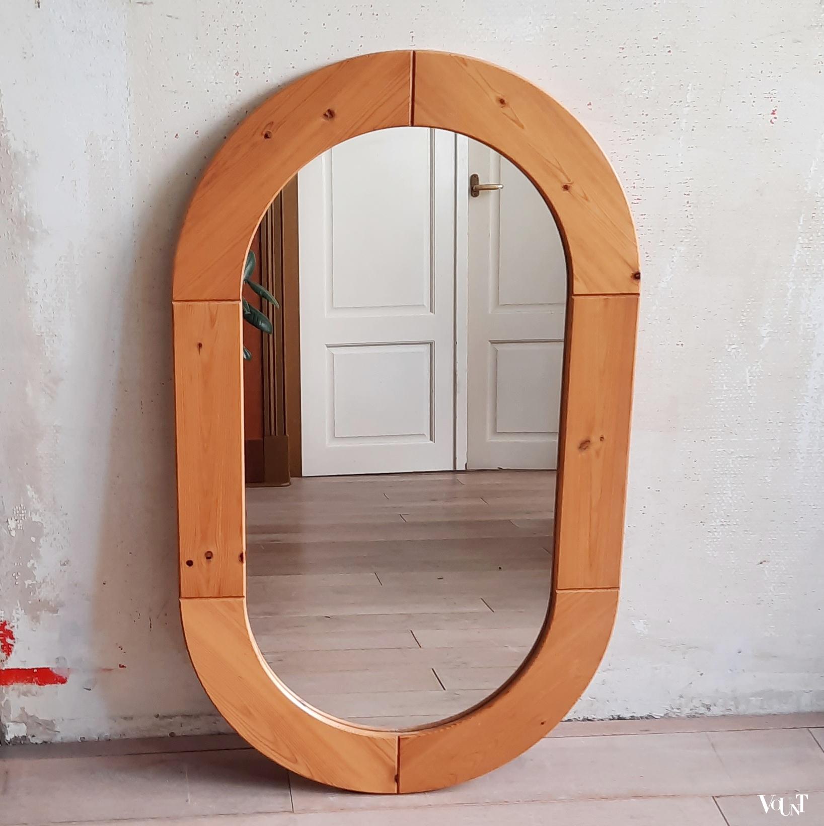 Grenenhouten spiegel Finja 2, Ikea, jaren '70