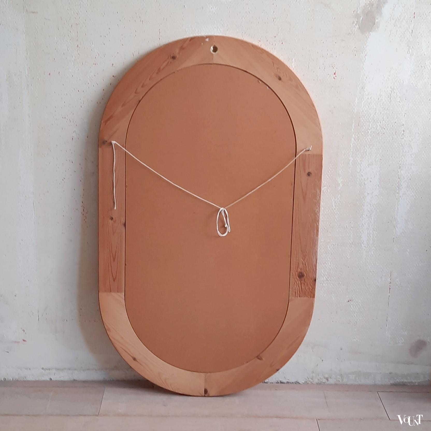 Grenenhouten spiegel Finja 2, Ikea, jaren '70