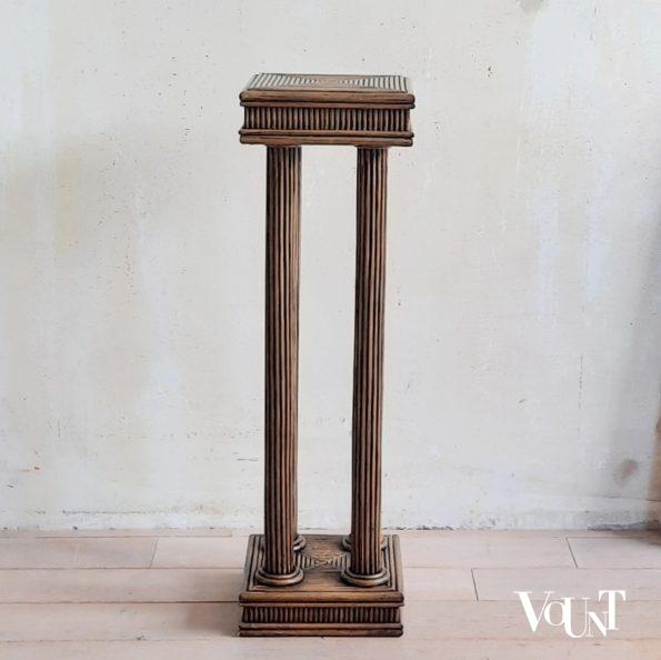 "Pencil reed" rotan pedestal, jaren '80