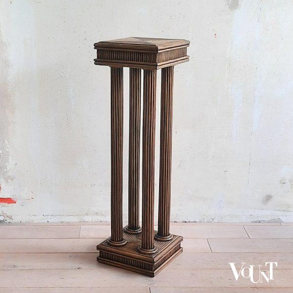 "Pencil reed" rotan pedestal, jaren '80