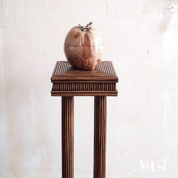 "Pencil reed" rotan pedestal, jaren '80