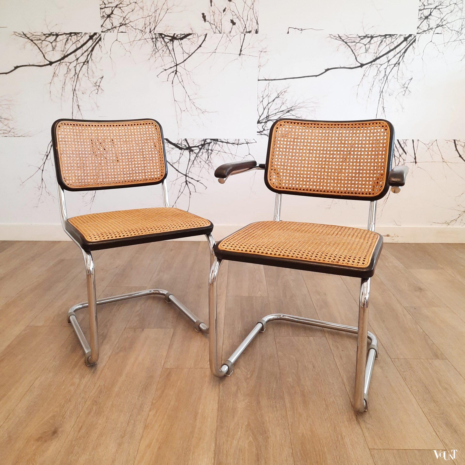 Zwarte S64 stoel, Marcel Breuer voor Thonet, 1977