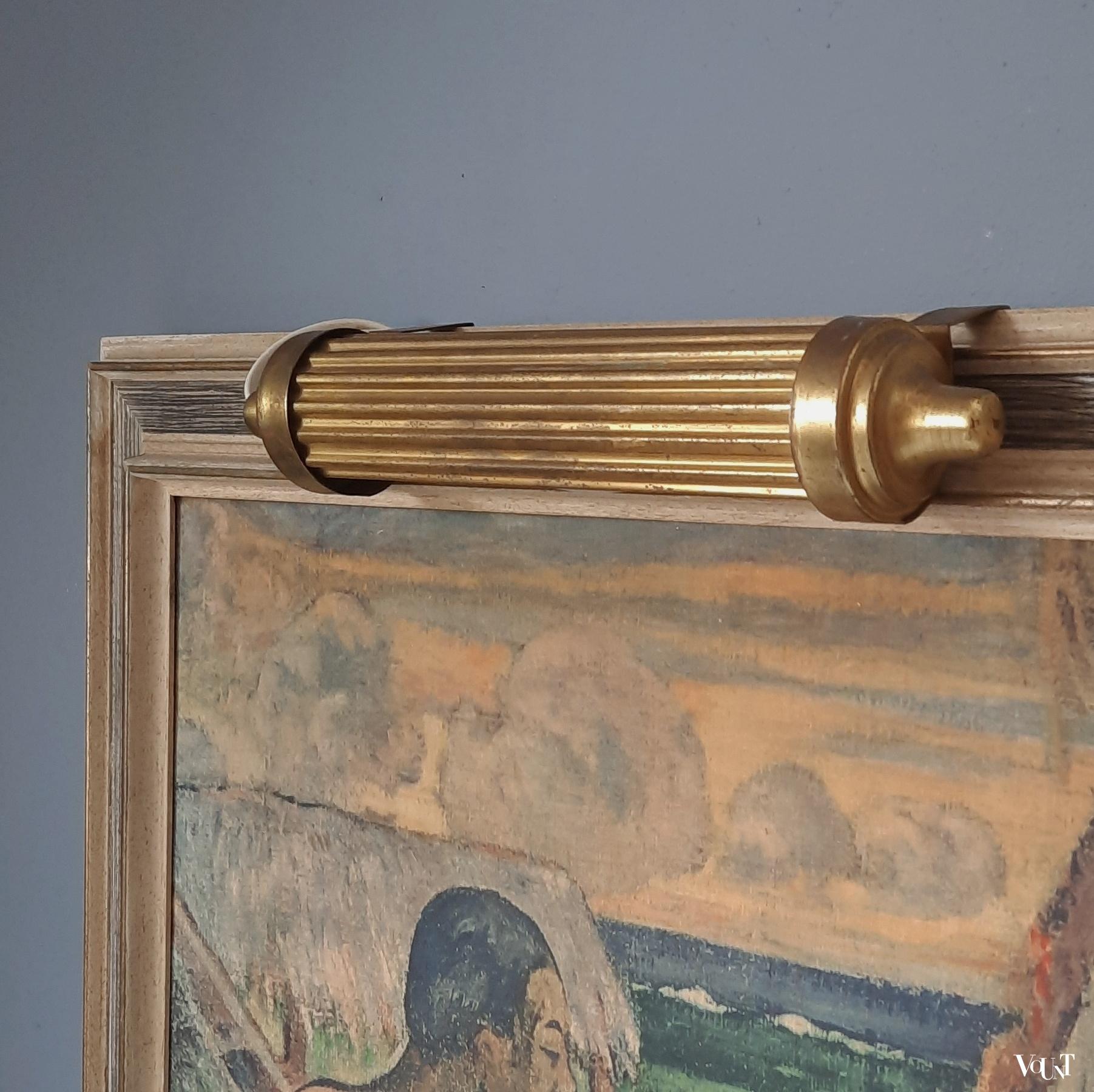 Art deco messing schilderijlamp, jaren '30