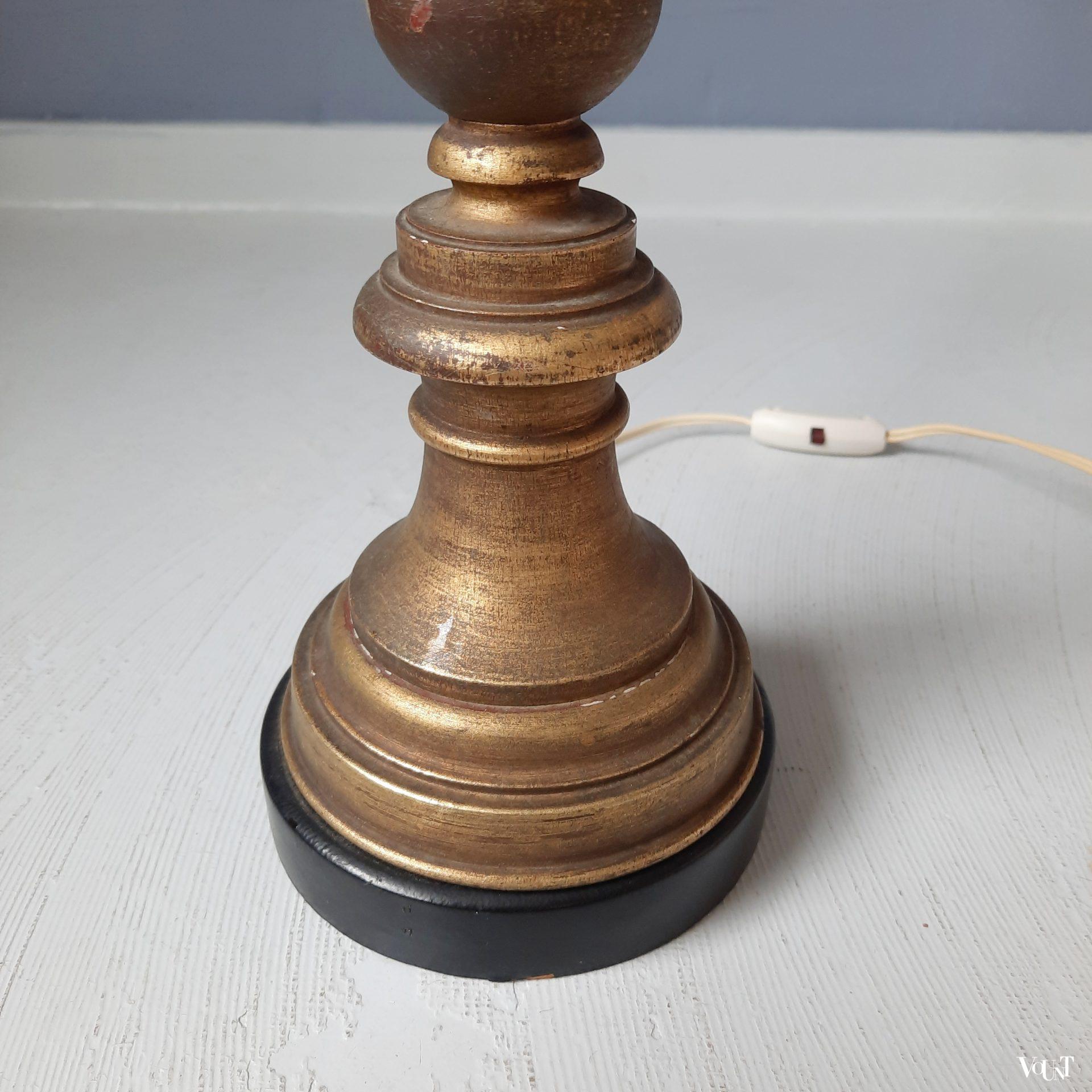Houten Florentijnse tafellamp, Italië, jaren '60