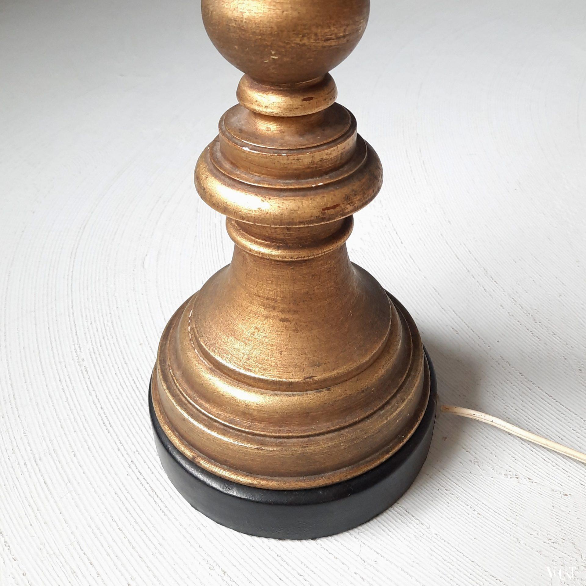 Houten Florentijnse tafellamp, Italië, jaren '60