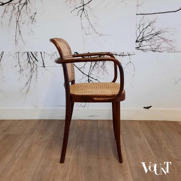Set van 4 bruine Praag of 811 stoelen, Ligna, jaren '70